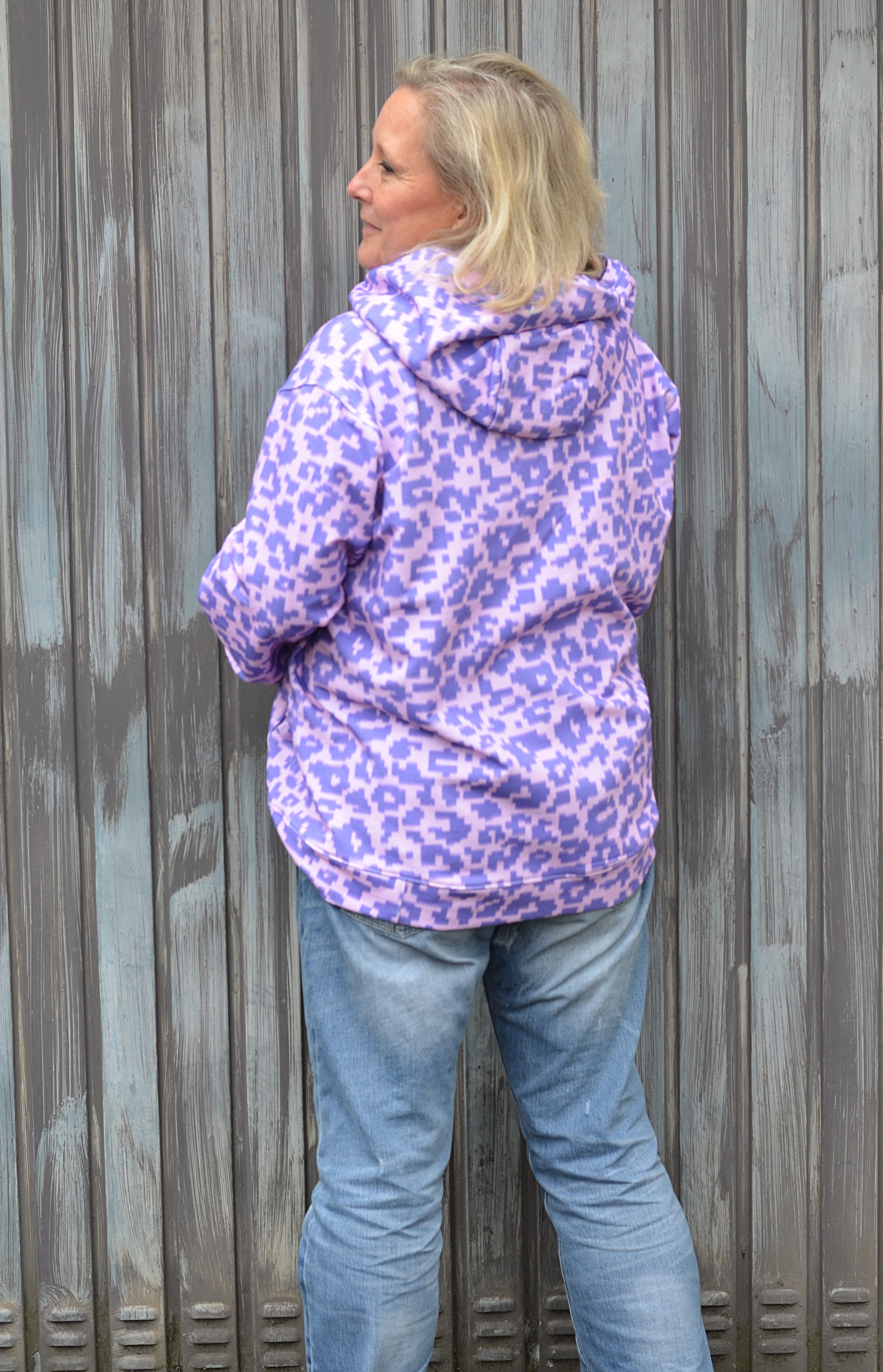 Bio Stoff - Woven Geometrics Leopard beige