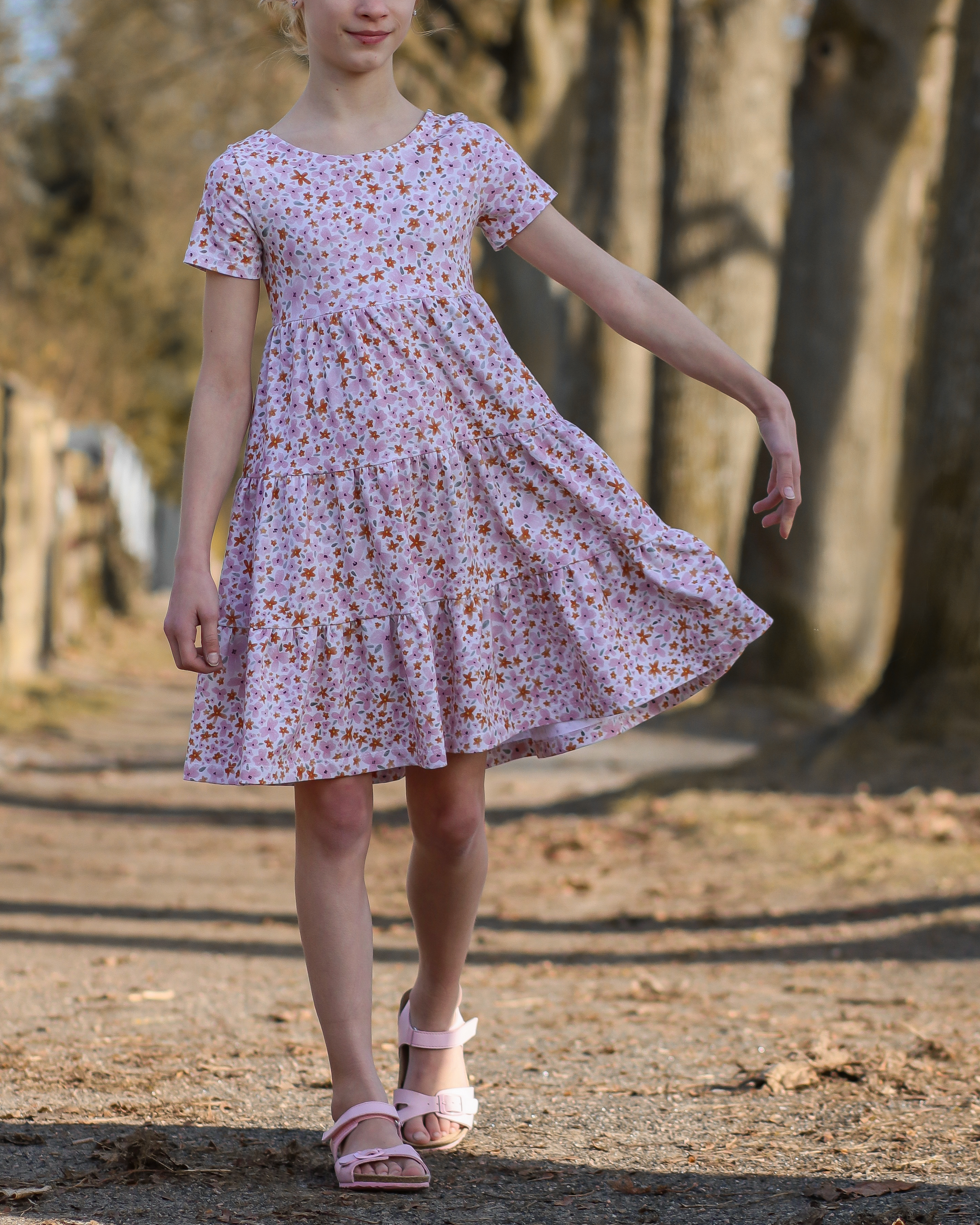 Organic fabric - Aquarell Millefleur light blue