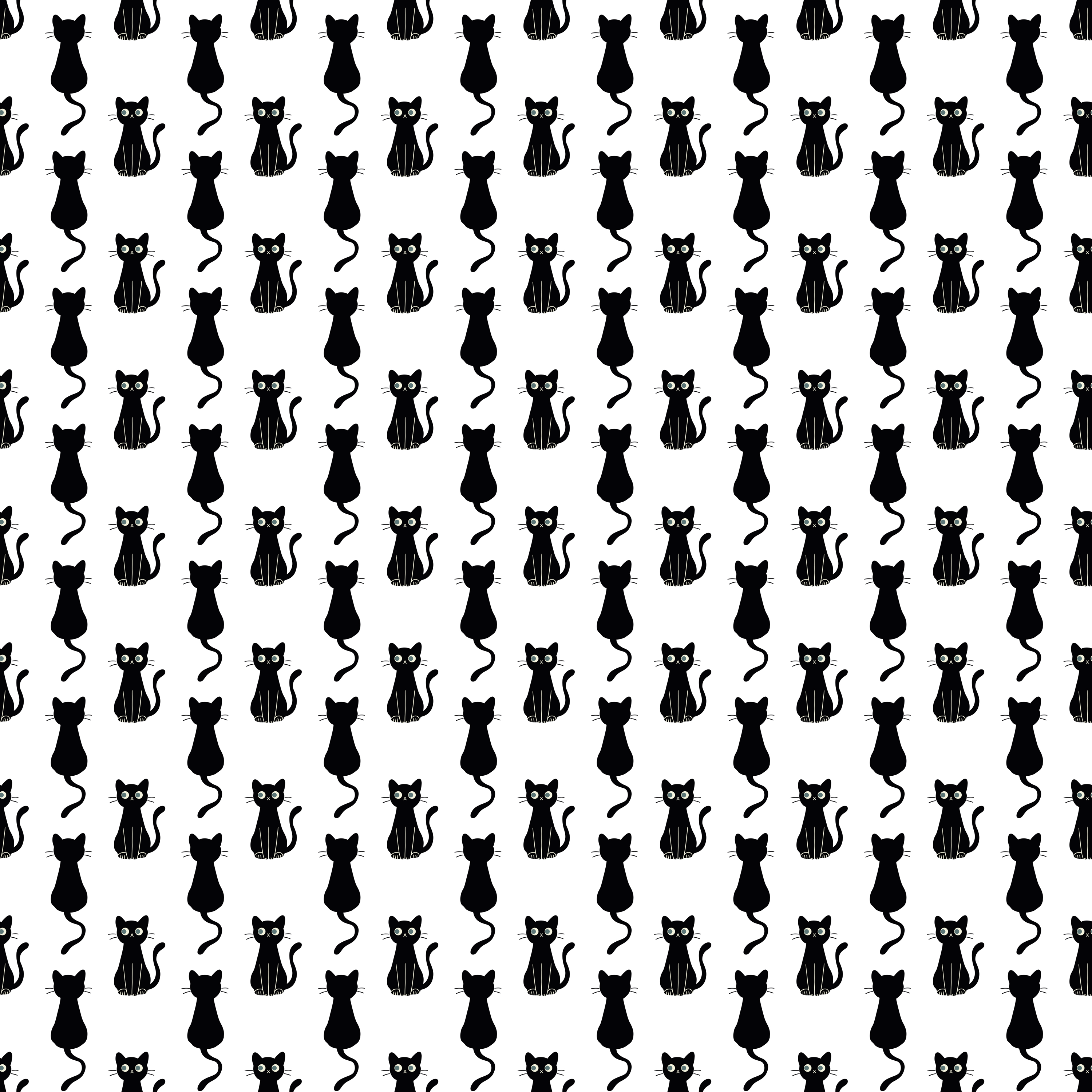 Bio Stoff - Katzen Weiss von misspeppels in schwarz