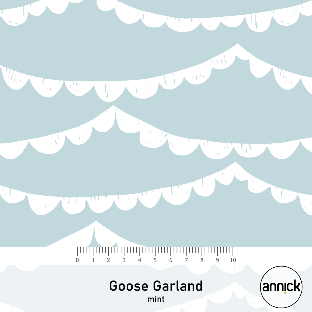 Bio Stoff - Goose Garland Mint von Annick in mint