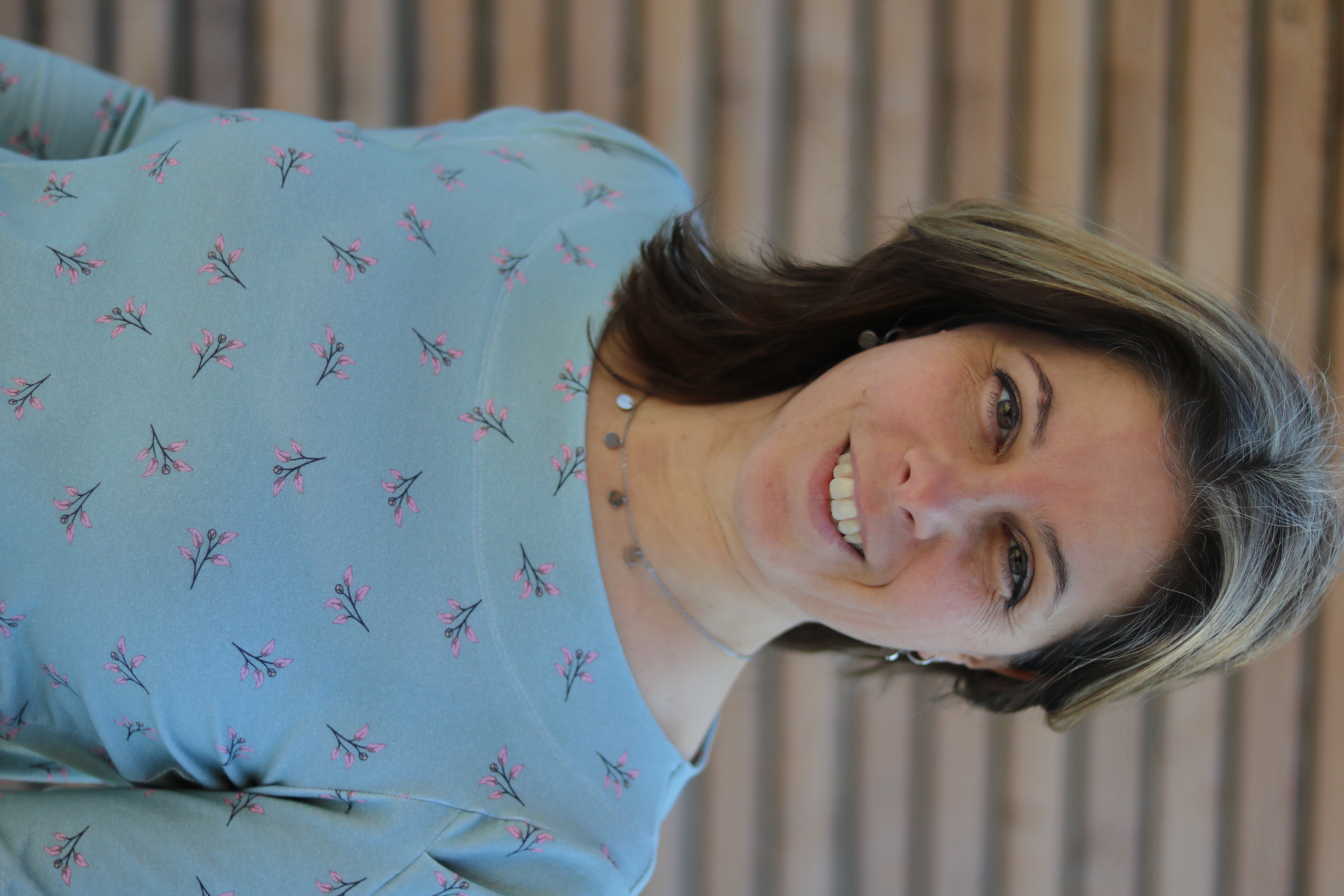 Organic Fabric  - Paisley Garden Small Flowers Petrol