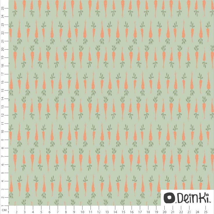 Bio Stoff  - Möhren grün - Deinki, grün, Ostern, Essen