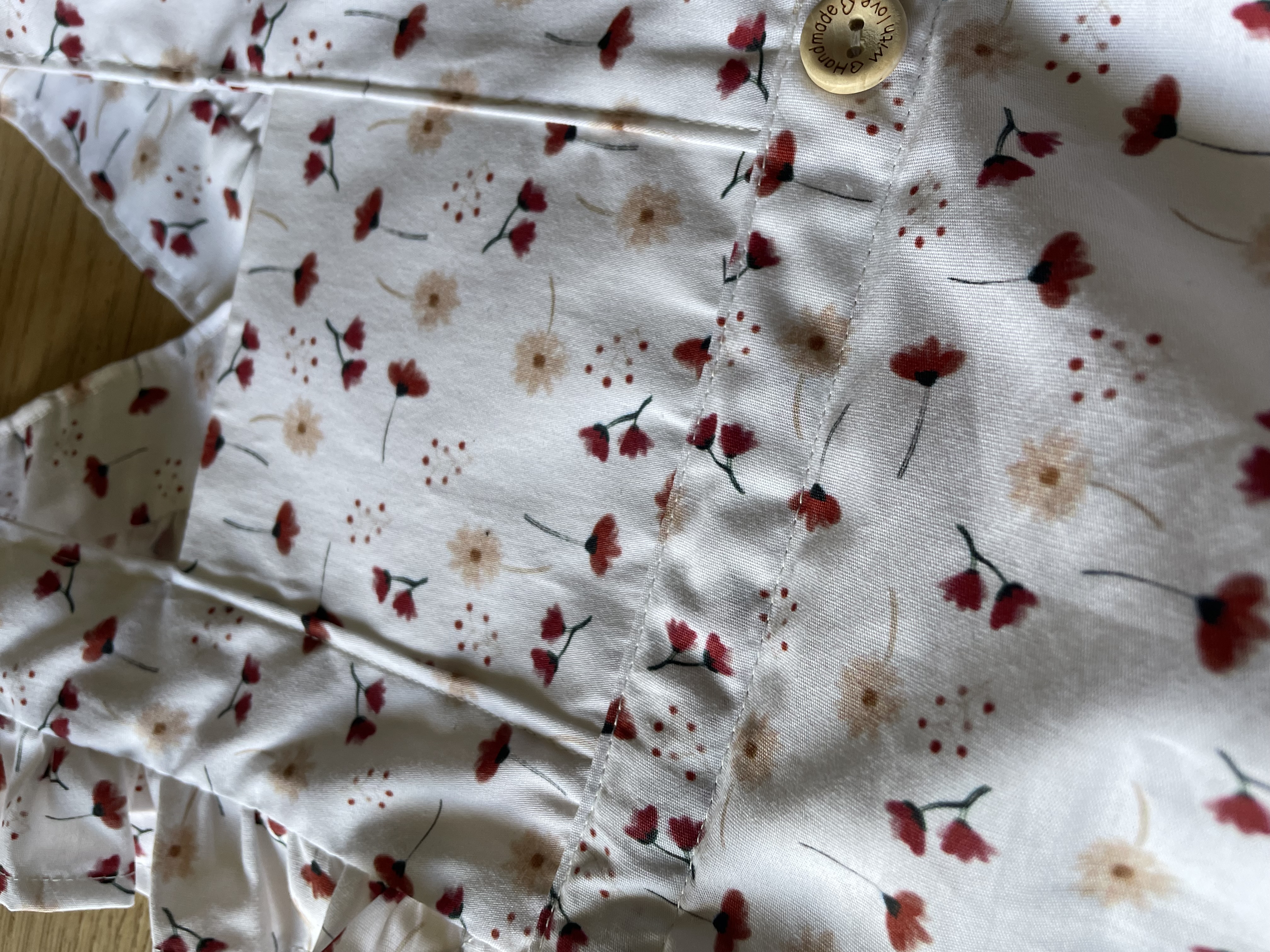 Bio Stoff  -  Rote Blumen 
