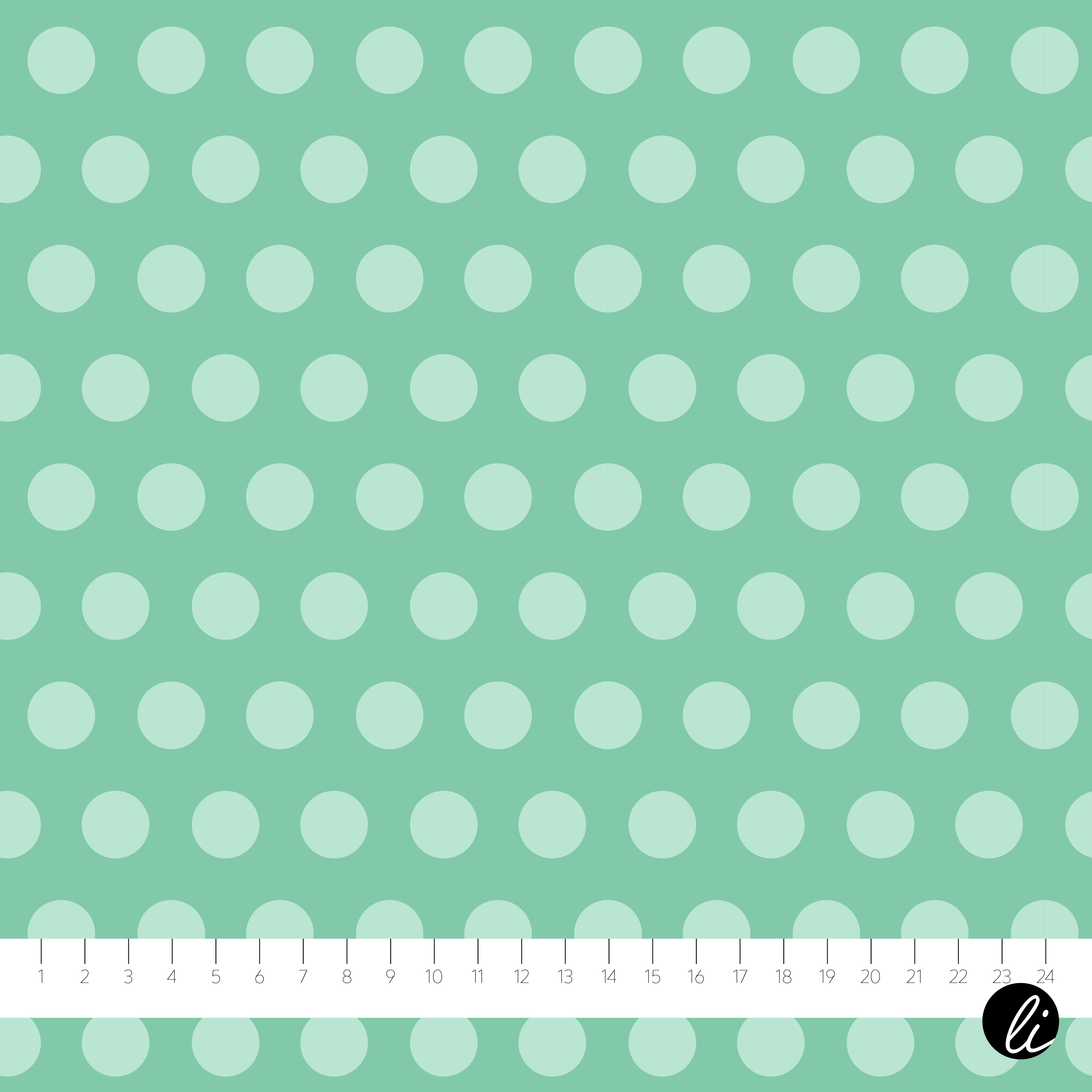 Bio Stoff - Polka Dots Tuerkis von Andrea Liesert in türkis
