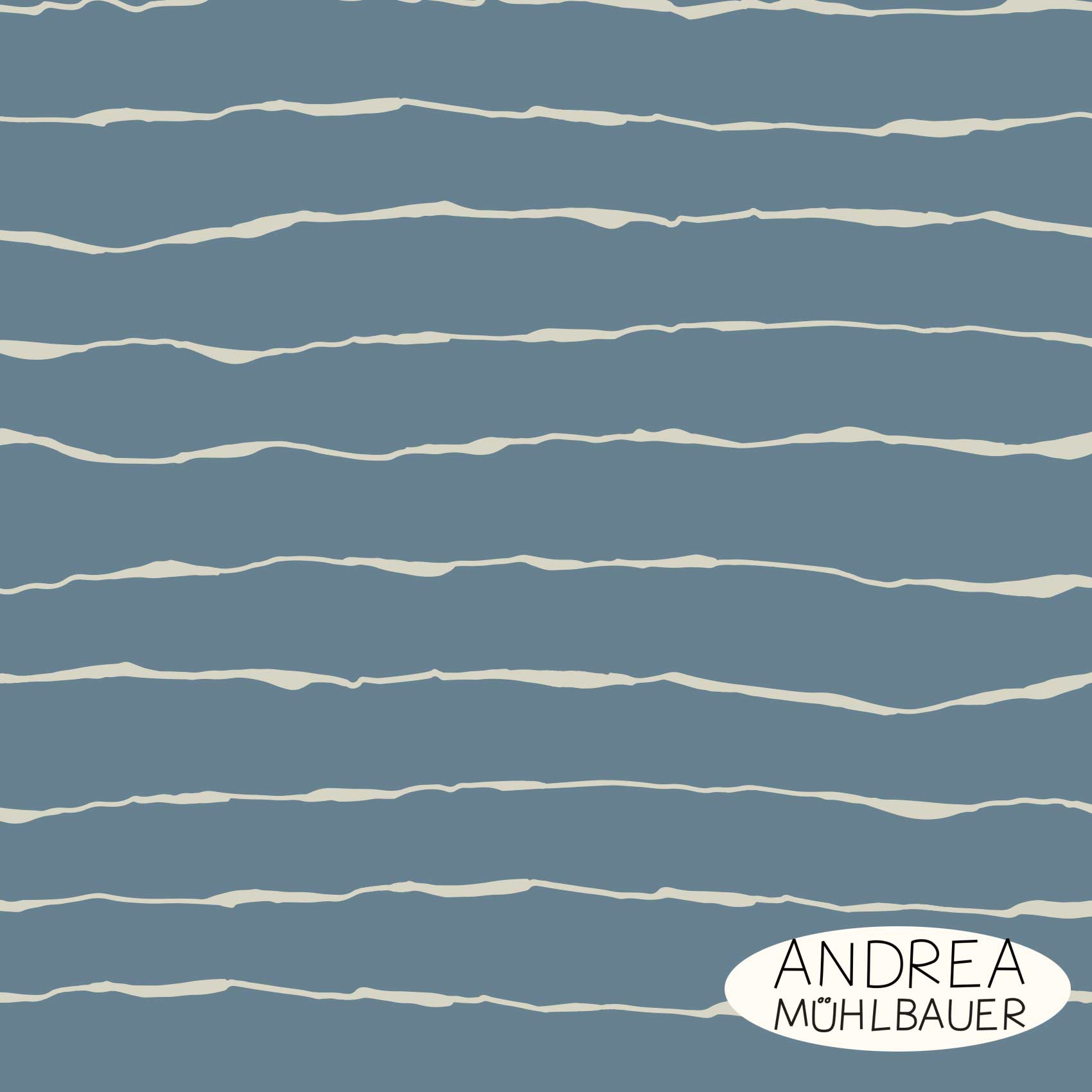 Bio Webware Stoff  -  City Summer Dust Stripes on Blue  - AndreaMuehlbauer, blau, Abstrakt, Streifen, , 100% Bio-Baumwolle