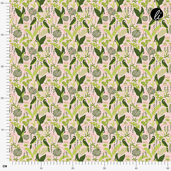 Bio Stoff  - Botanical Garden rosa