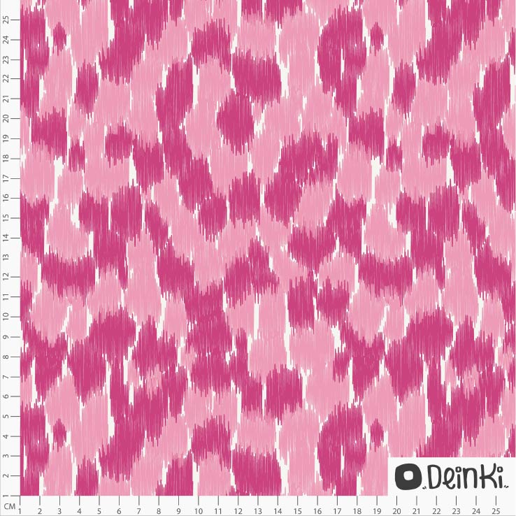 Bio Stoff - Abstrakte Striche Pink von Deinki in pink