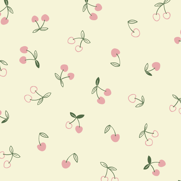 Organic fabric - Cherry Bloom Sommerkirschen yellow