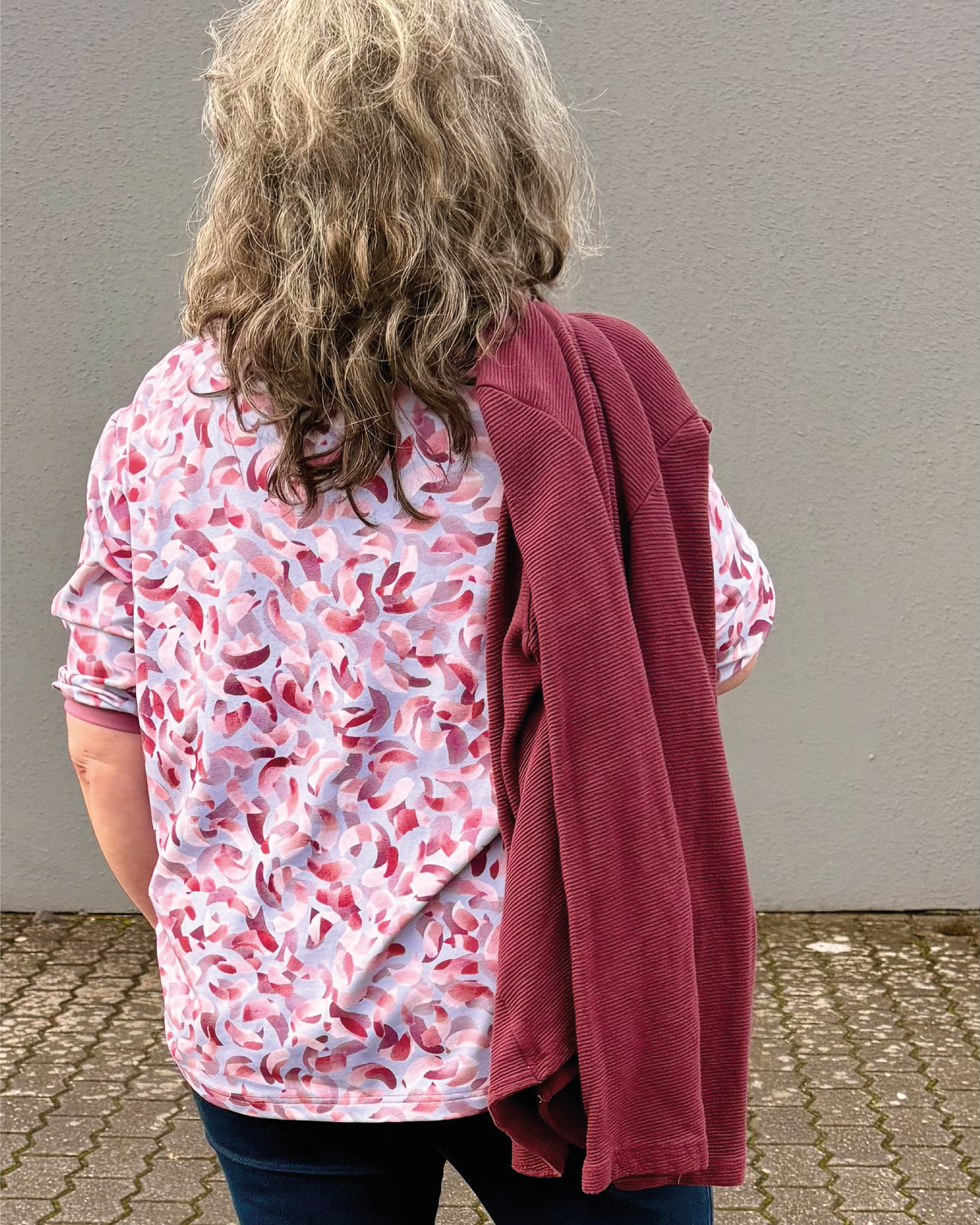 Bio Fabric - Melted Dots Hot Chilli by Kristin Tessen in red