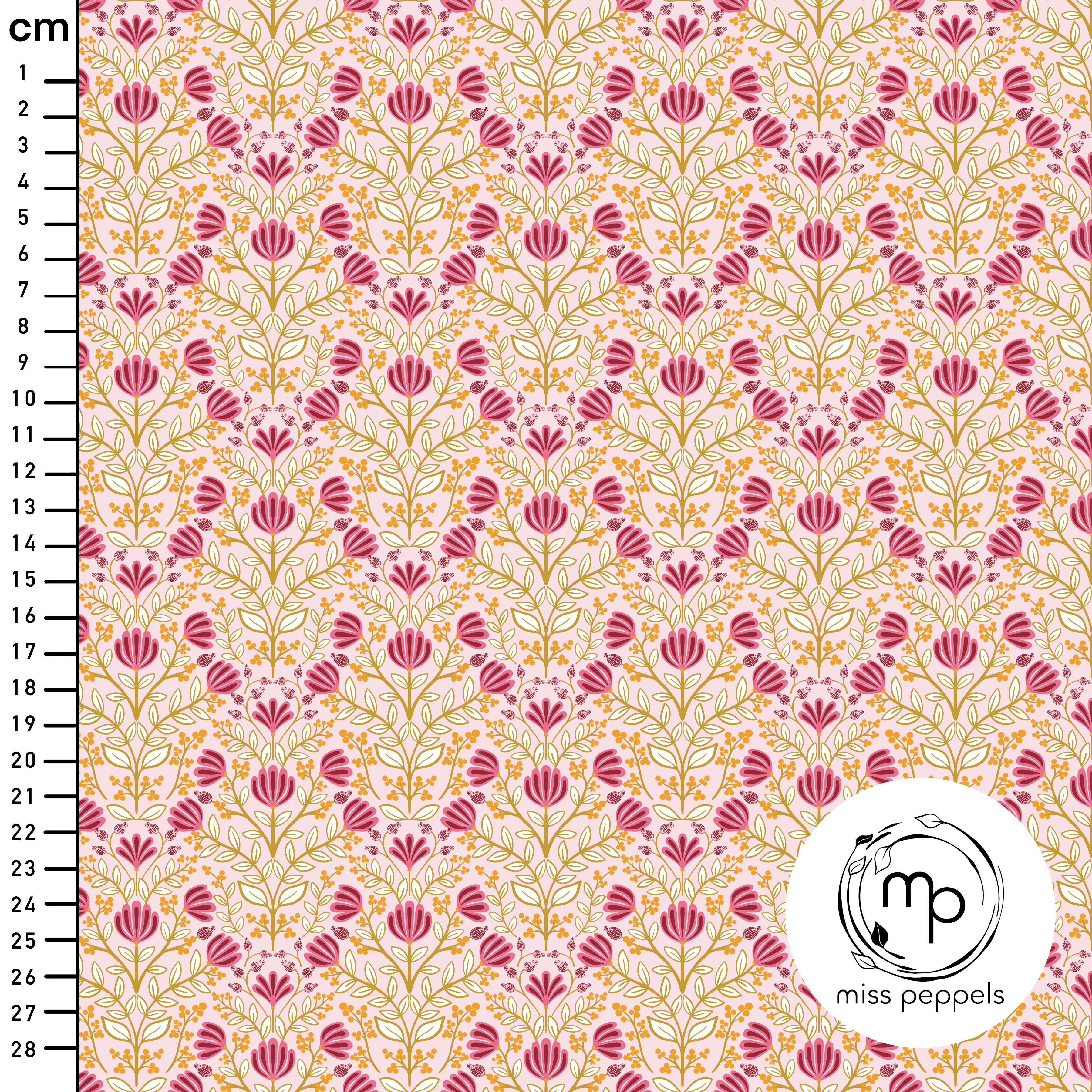 Bio Stoff  - Blumenbukett Rosa - Deinki, bunt, Floral & Blumen