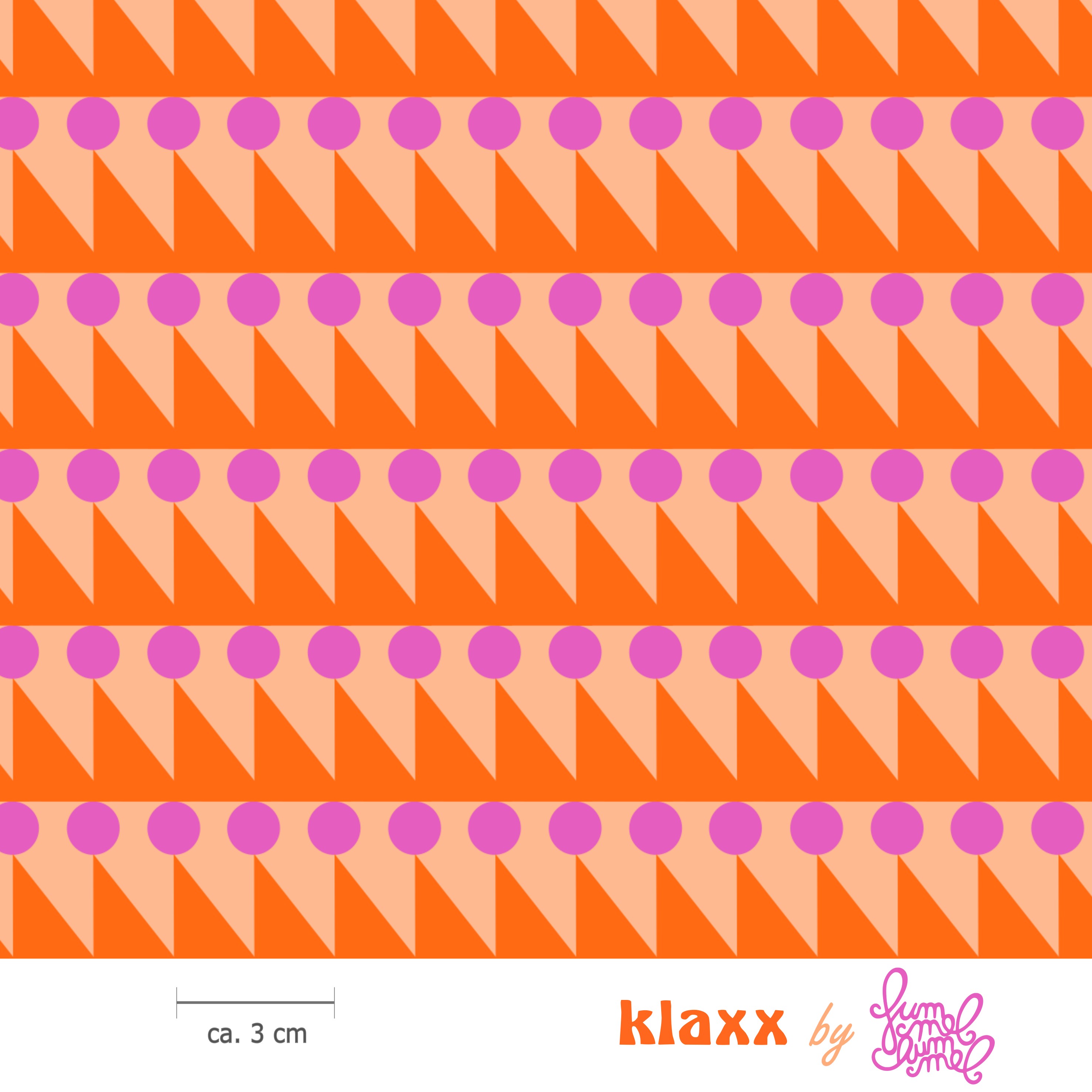 Organic Fabric - Klaxx Orange by Fummelhummel in orange