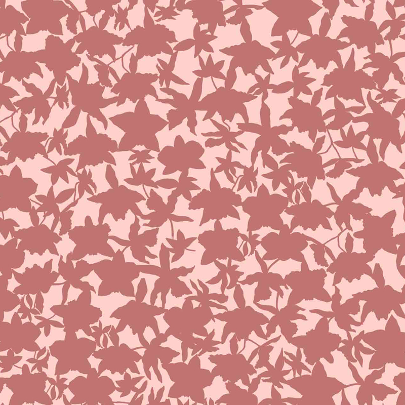 Bio Stoff  - Orchideenliebe Blütenkuss rosa