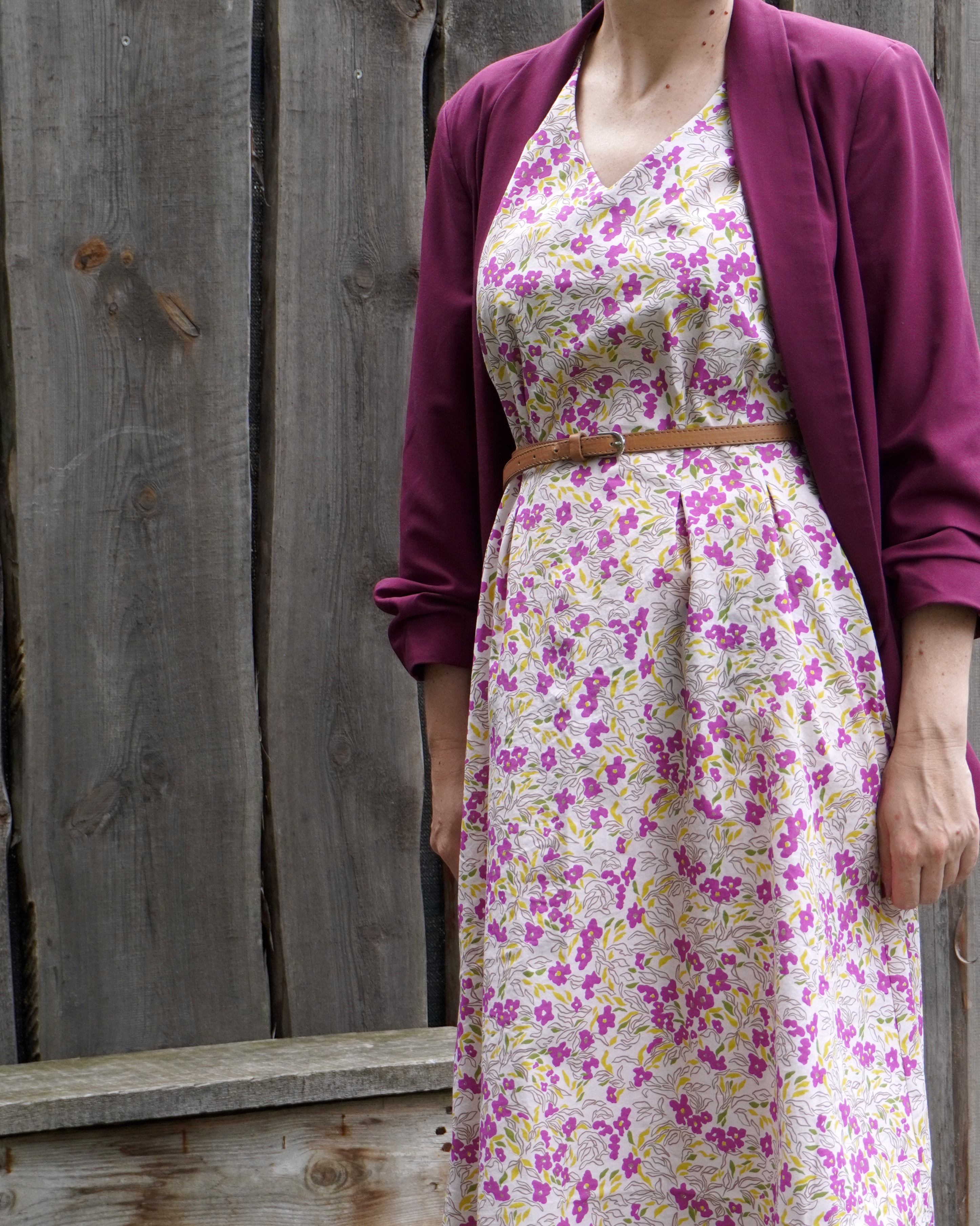 Organic fabric - Meadow Fleur violett