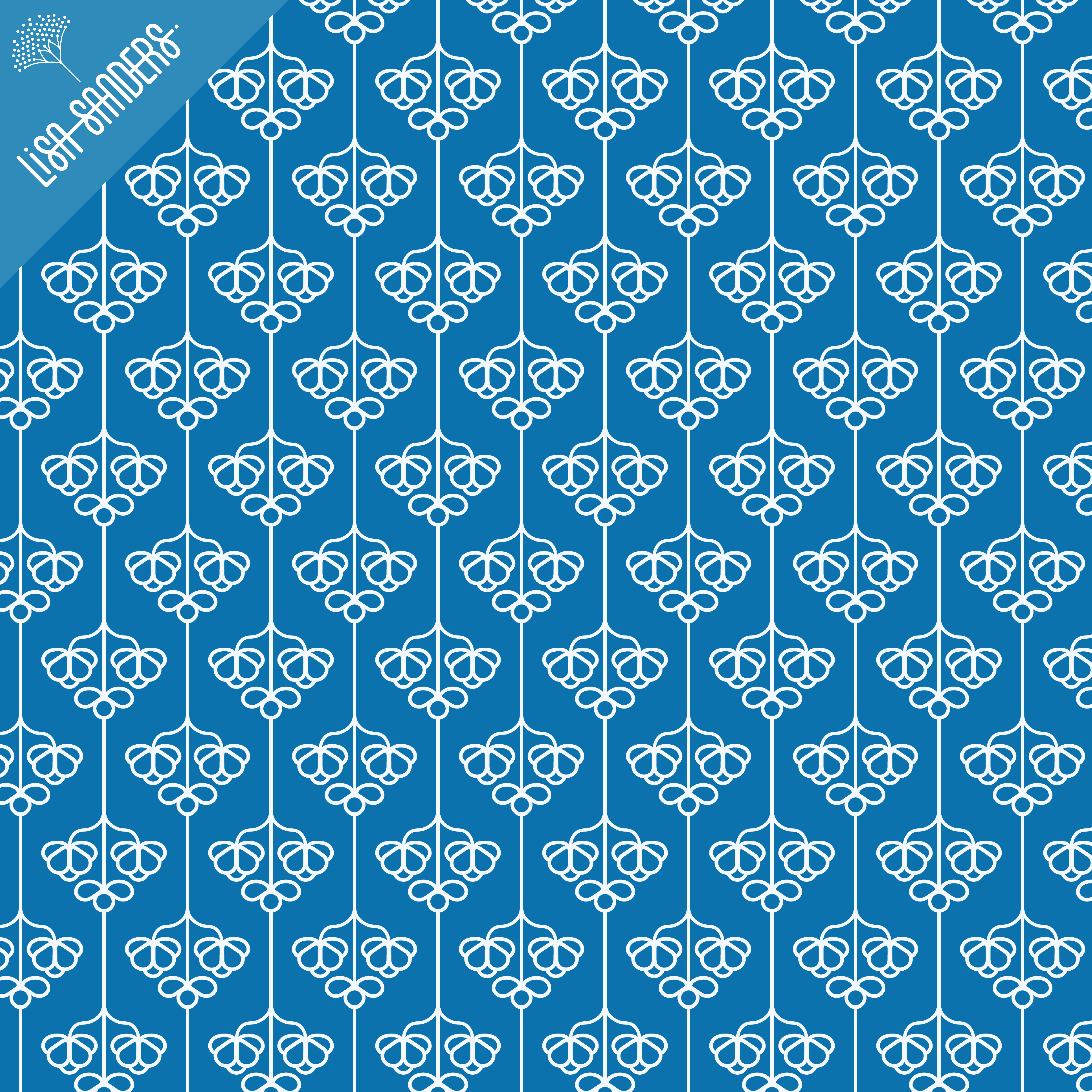 Bio Stoff - Pfaffenhütchen Ornament blau