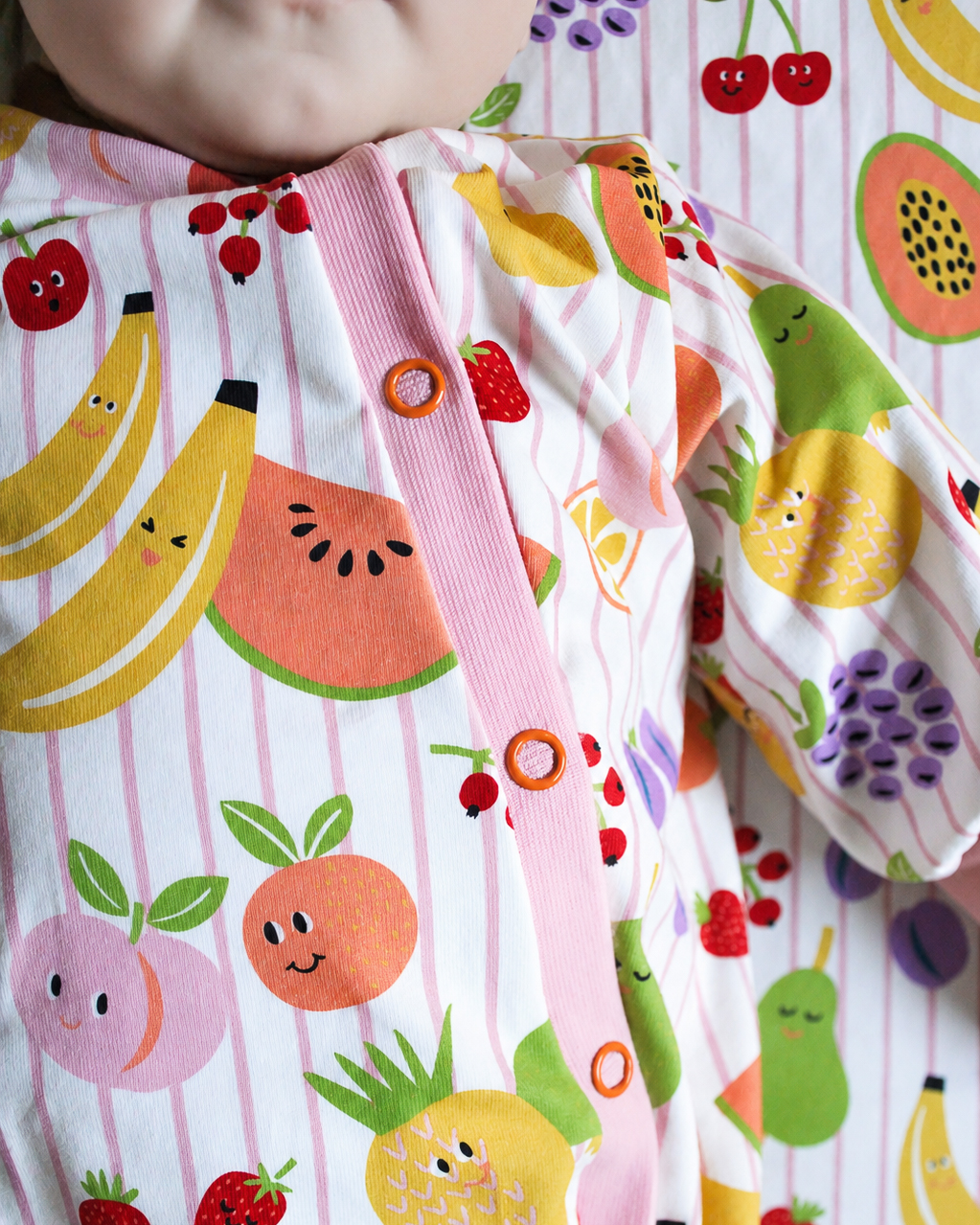 Organic fabric - Happy Fruit