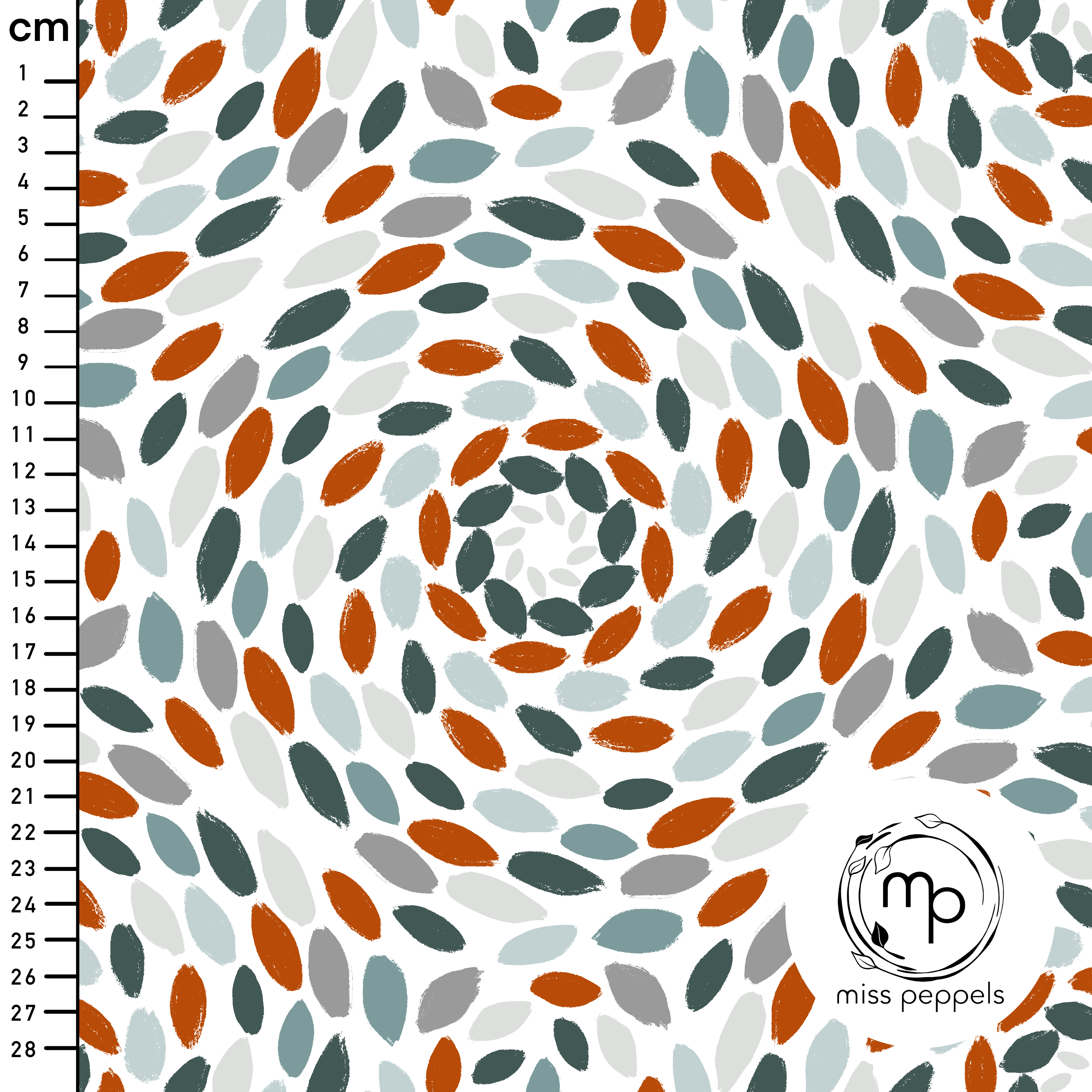 Bio Stoff - Kreise Grün Orange von misspeppels in grün orange