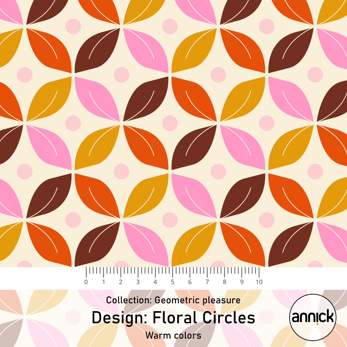 Floral Circles Warm Colors
