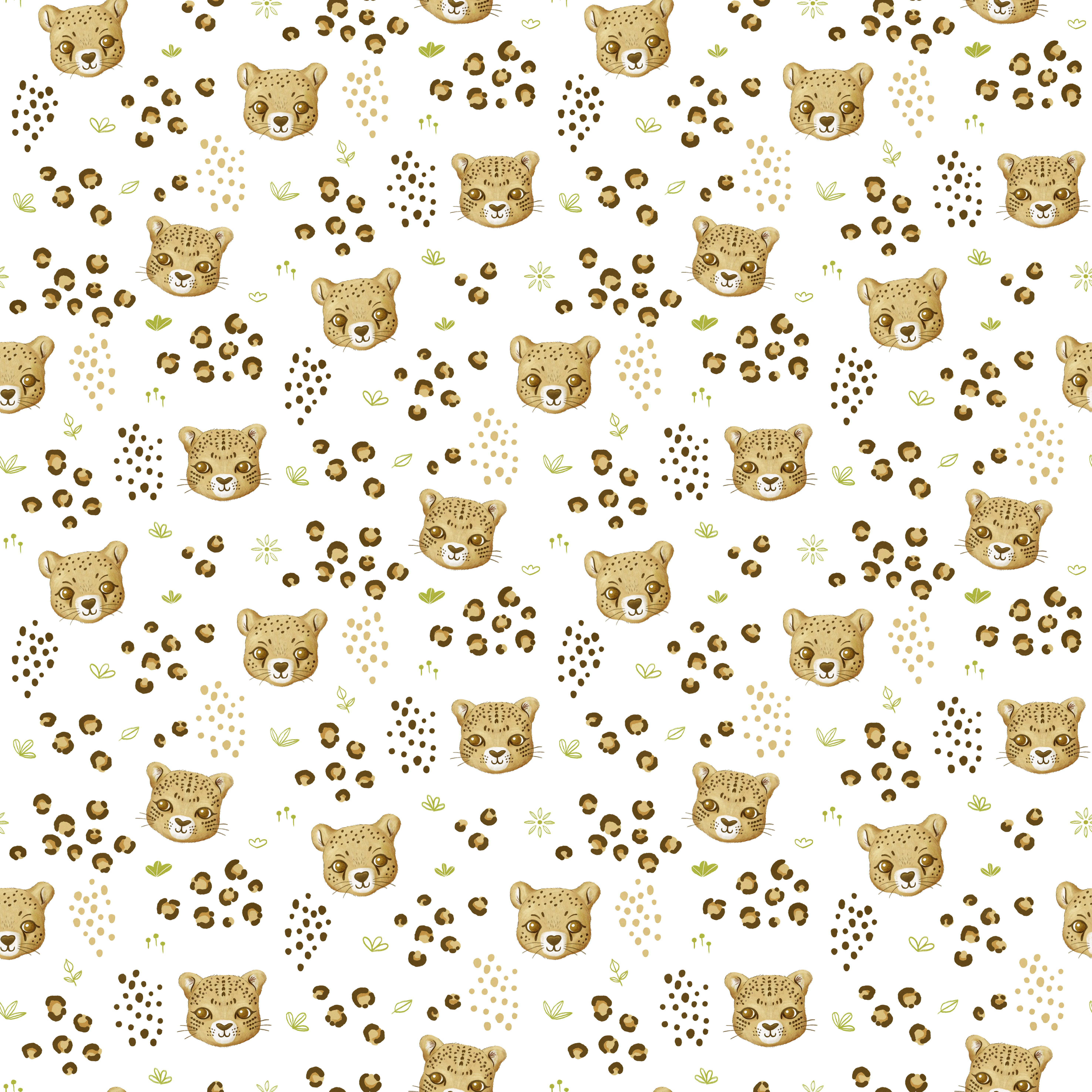 Bio Webware Stoff - Cheetah Love - PrettyLittlePigs, Tiere, weiß, 100% Bio-Baumwolle Bio Webware Stoff - Cheetah Love - PrettyLittlePigs, Tiere, weiß, 100% Bio-Baumwolle