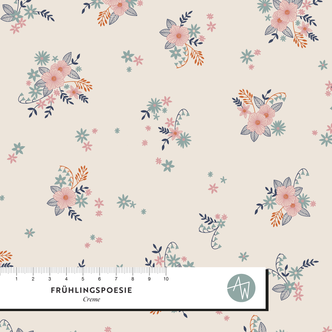 Bio Stoff  - Frühlingspoesie creme