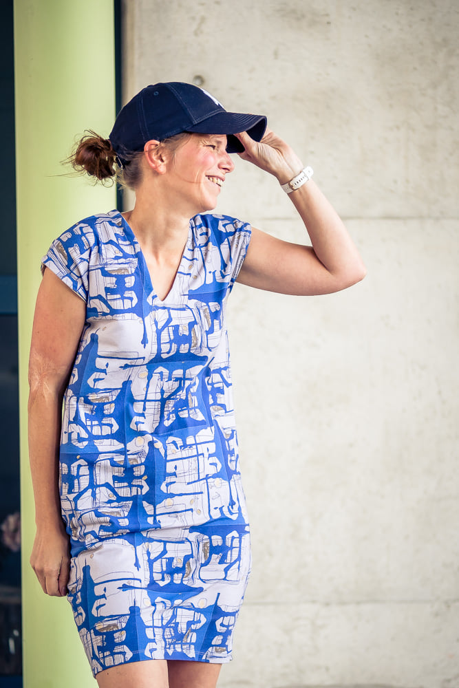 Organic fabric  -  Squareblue