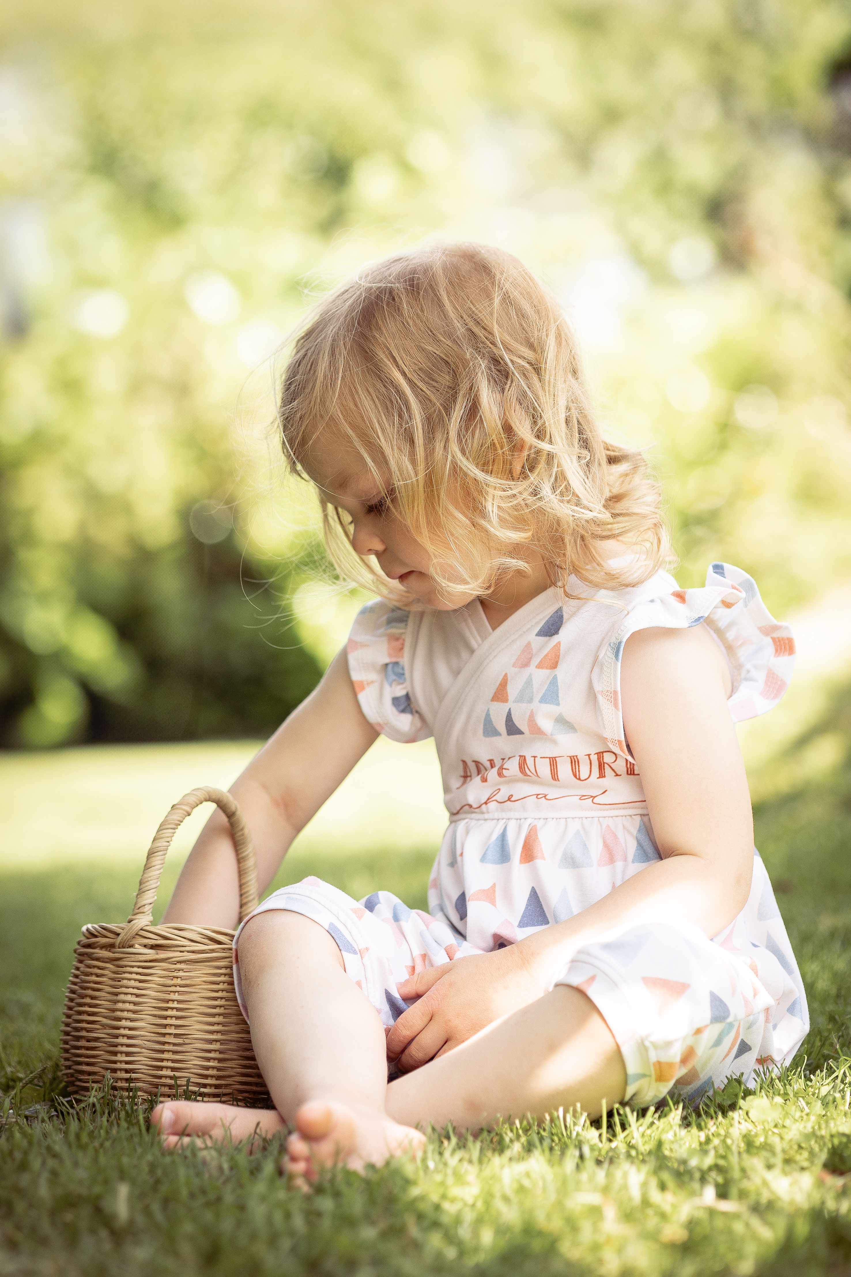 Bio Summersweat Stoff  -  50 cm Panel Adventure Ahead Boho  - KathrinWoo, bunt, beige, Breite 150 cm