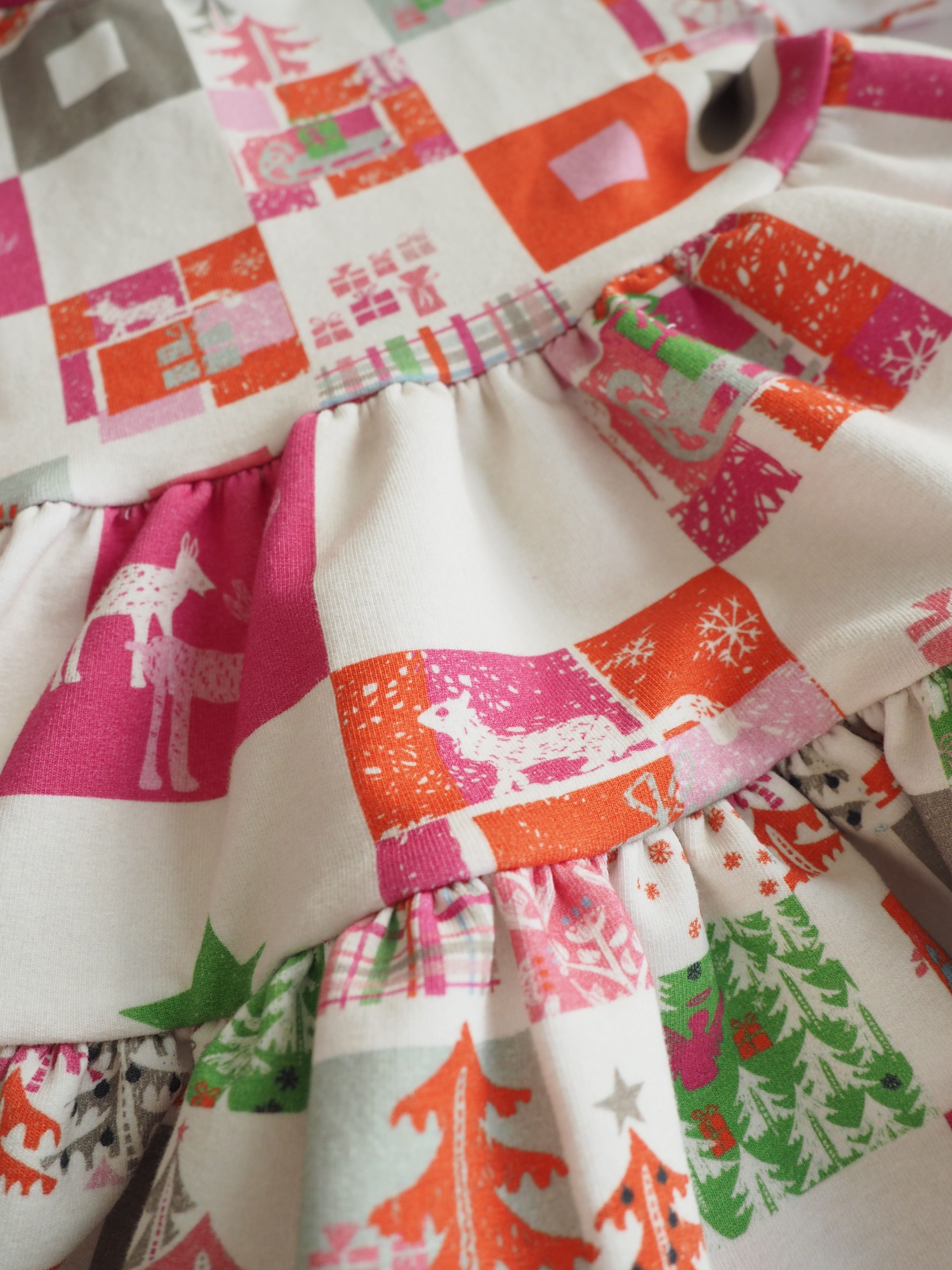 Bio Stoff - Colorful Christmas Patchwork 
