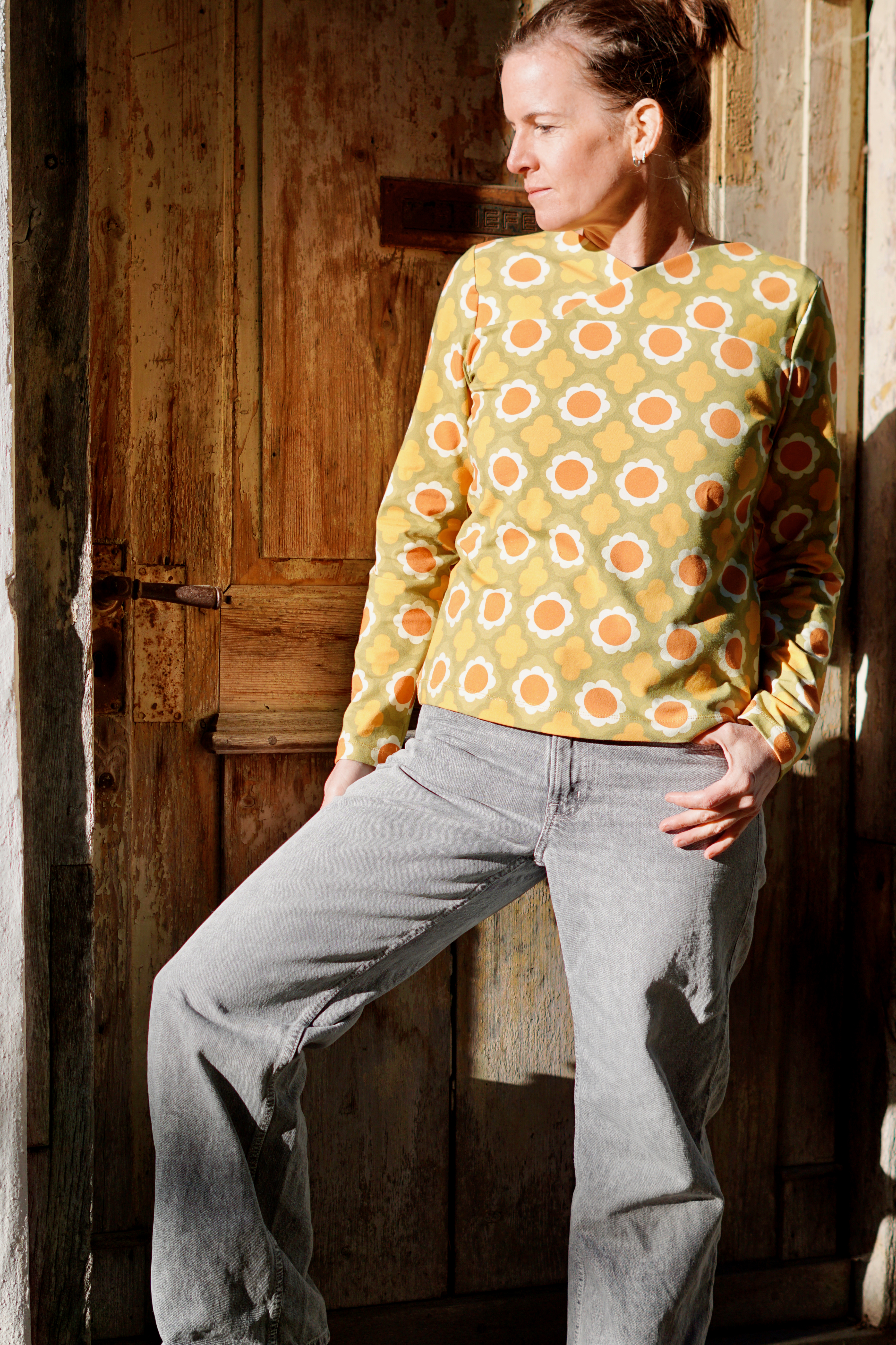 Organic fabric  - Alma olive