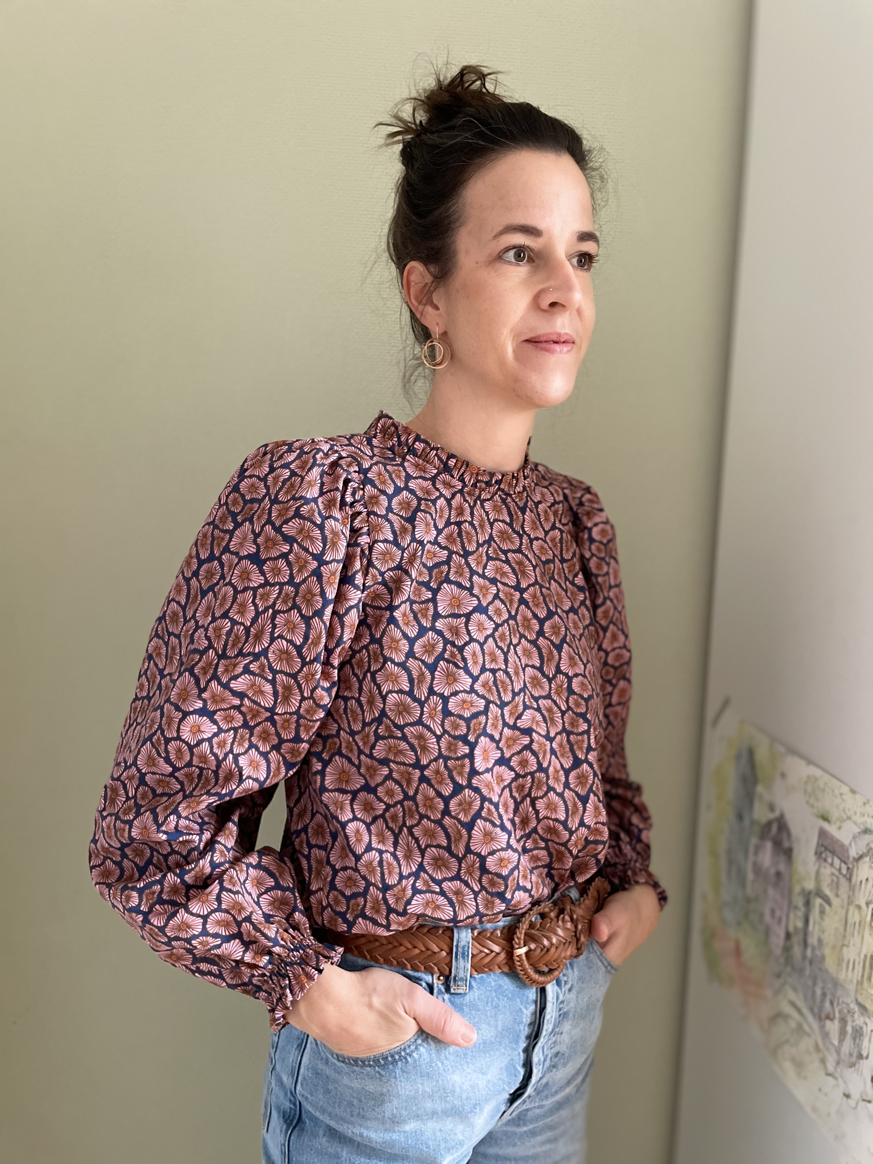 Organic Fabric - Timeless Floral beige