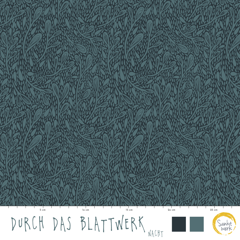 Bio Stoff - Durch Das Blattwerk Nacht von Sanktwerk in petrol