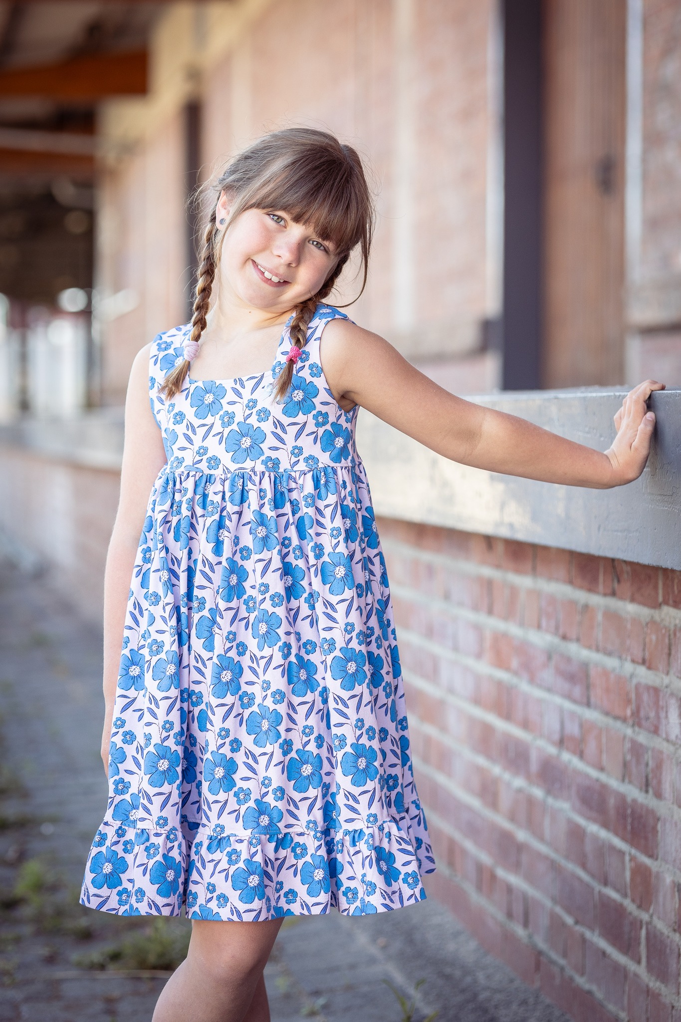 Bio Summersweat Stoff  -  Waldrebe Kornblume  - Sanktwerk, Floral & Blumen, blau, Breite 150 cm