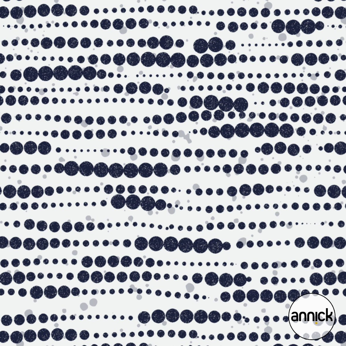 Bio Fabric - Underwater Fantasy Dots Dark Navy Blue Medium Blue by Annick in blue Bio Fabric - Underwater Fantasy Dots Dark Navy Blue Medium Blue by Annick in blue