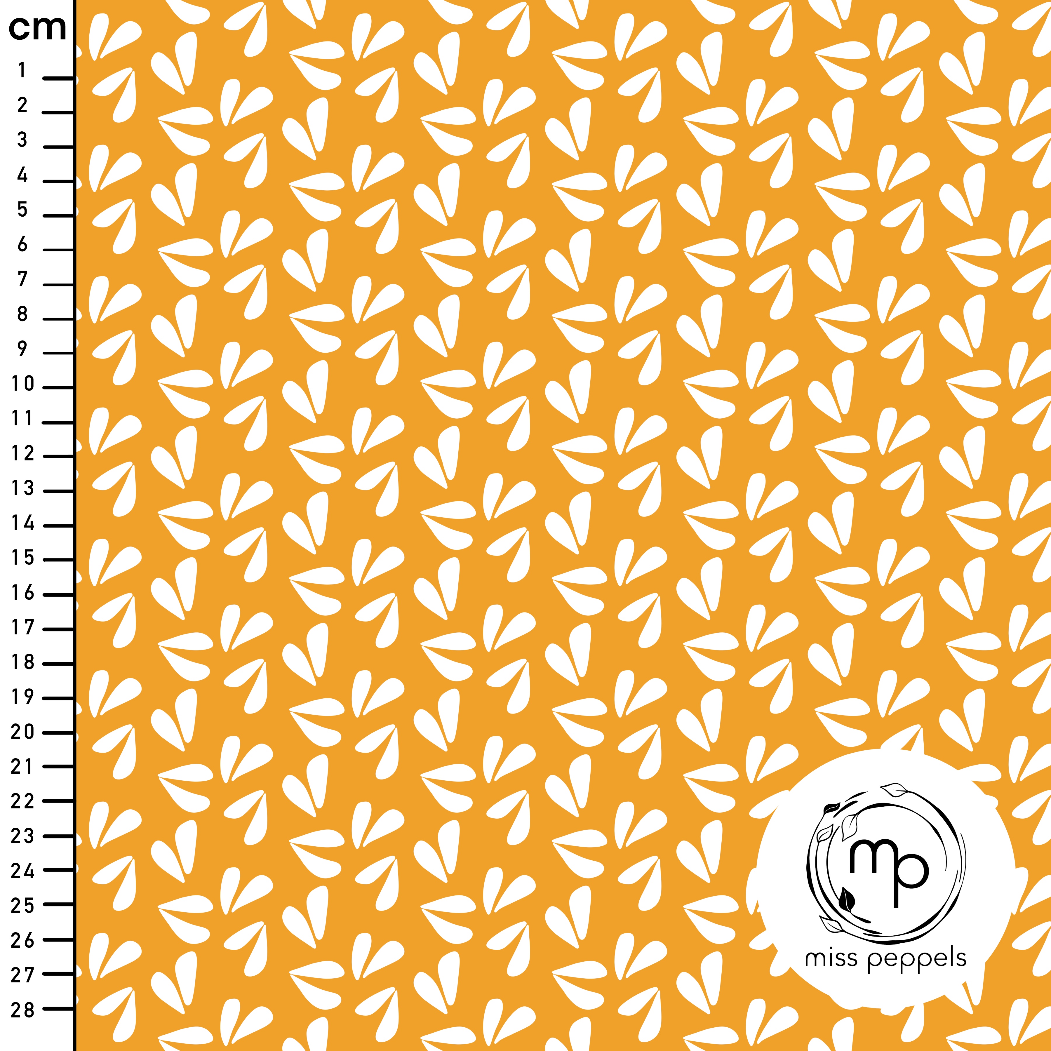 Organic Fabric - Leaves D by misspeppels in orange