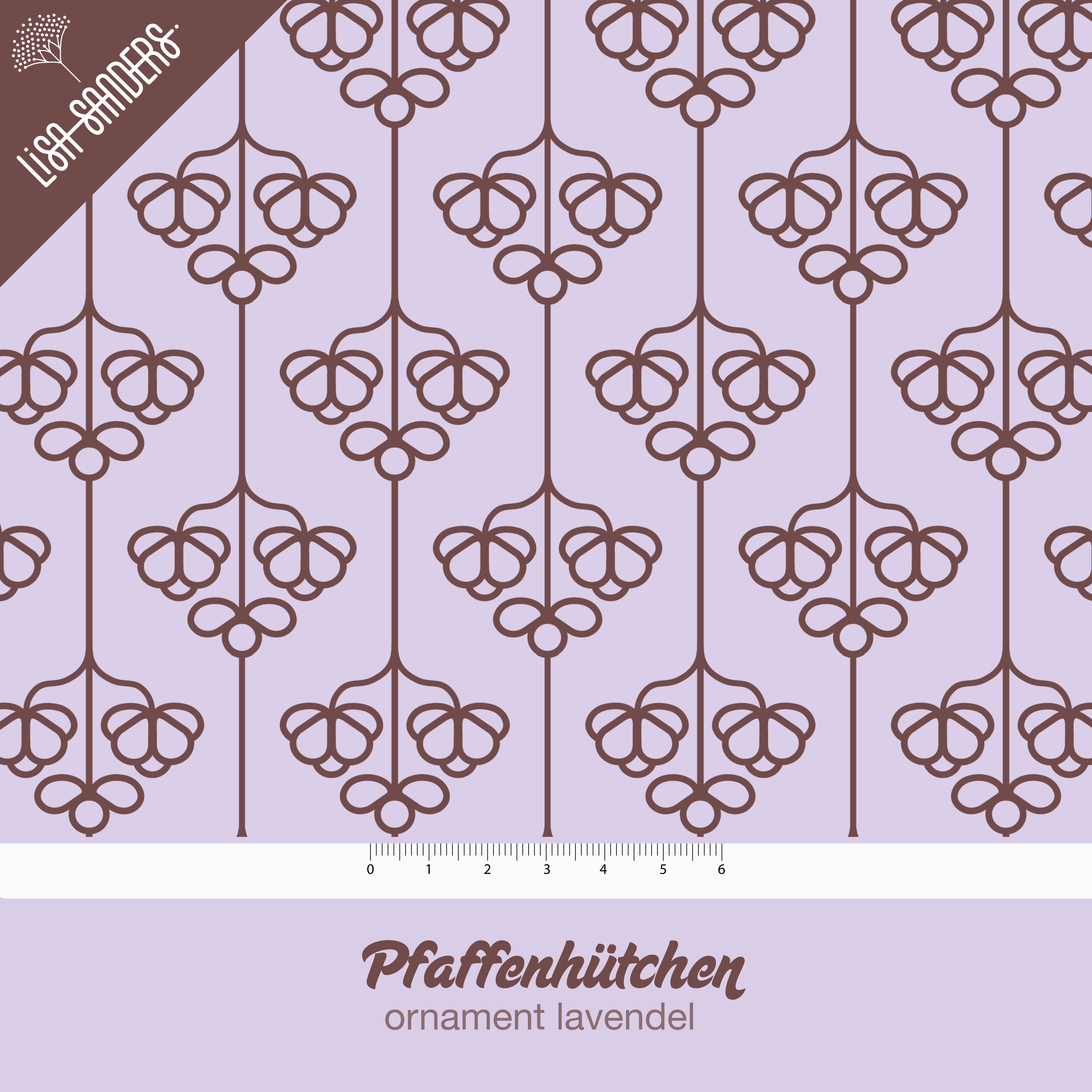 Bio Stoff - Pfaffenhuetchen Ornament Lavendel von Lisa Sanders in lila Bio Stoff - Pfaffenhuetchen Ornament Lavendel von Lisa Sanders in lila