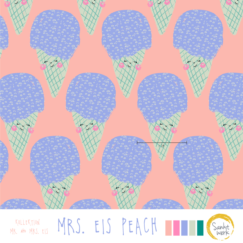 Bio Summersweat Stoff - Mrs. Eis peach - Sanktwerk, Essen, Sommer, orange, Breite 150 cm Bio Summersweat Stoff - Mrs. Eis peach - Sanktwerk, Essen, Sommer, orange, Breite 150 cm