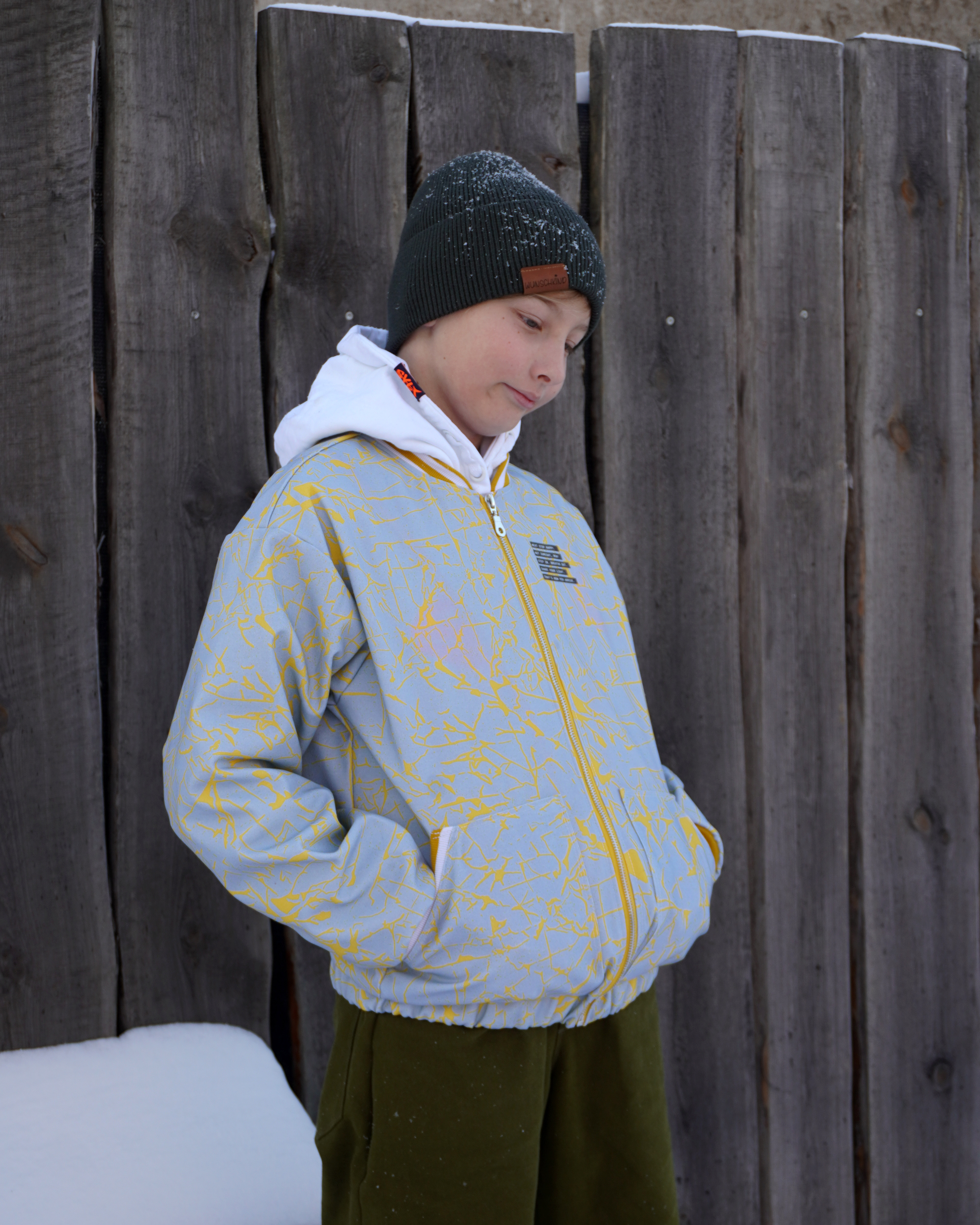 Organic Fabric  - Gleichklang Risse lilac, corall