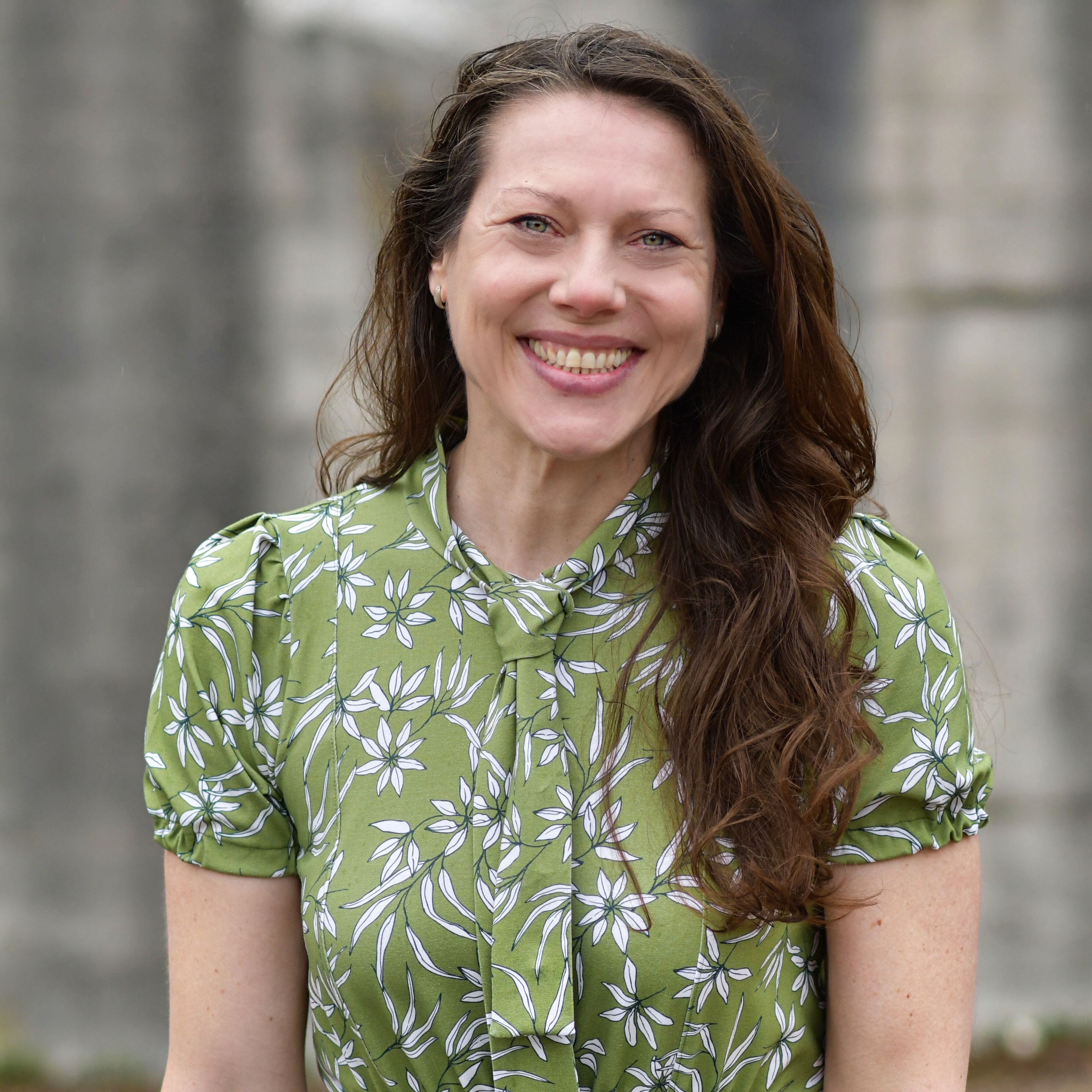 Bio Stoff -  Botanical Leaf Sketch grün