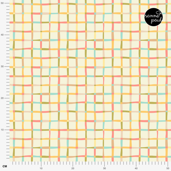 Organic fabric - Sommergold Karo