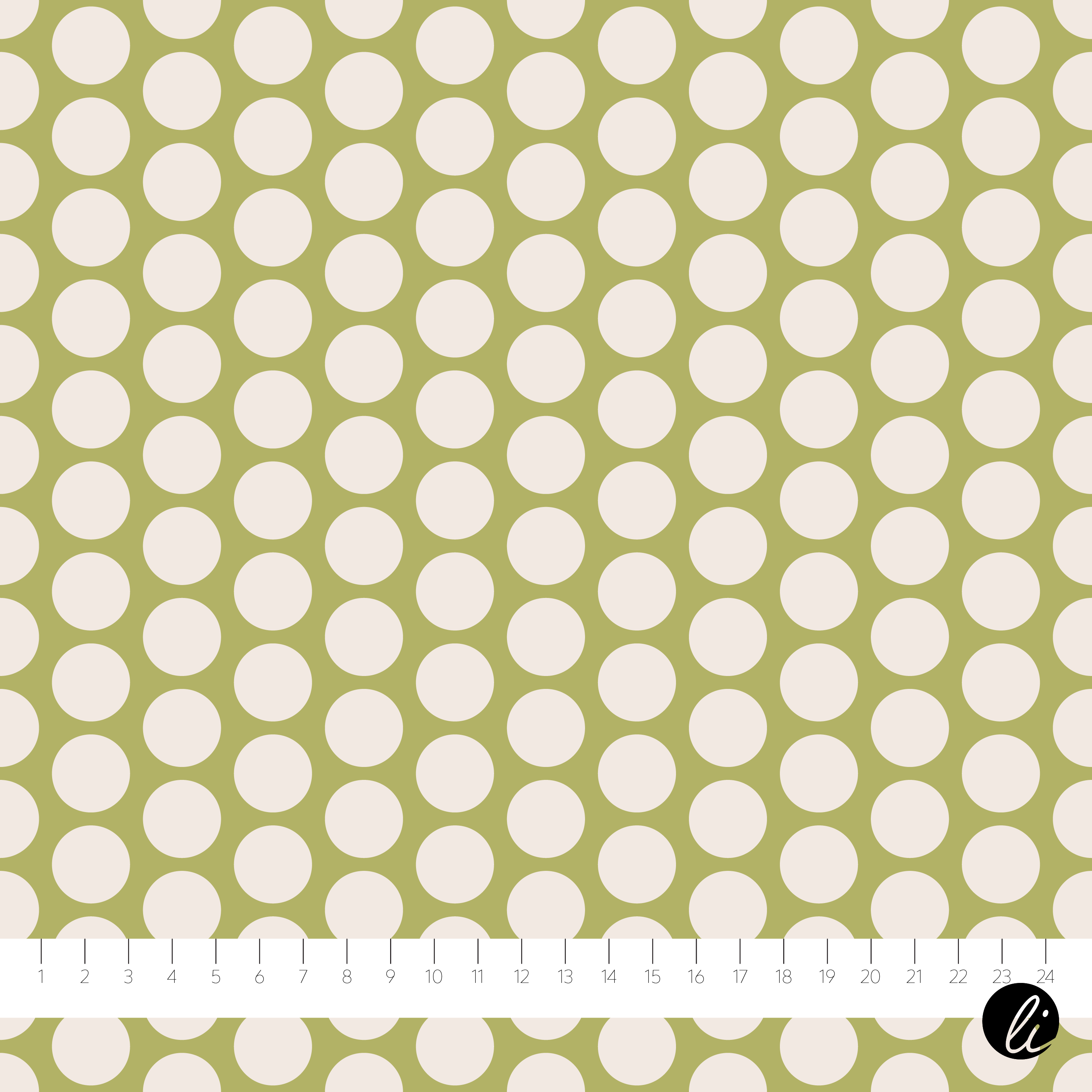 Bio Fabric - Green Dots by Andrea Liesert in green