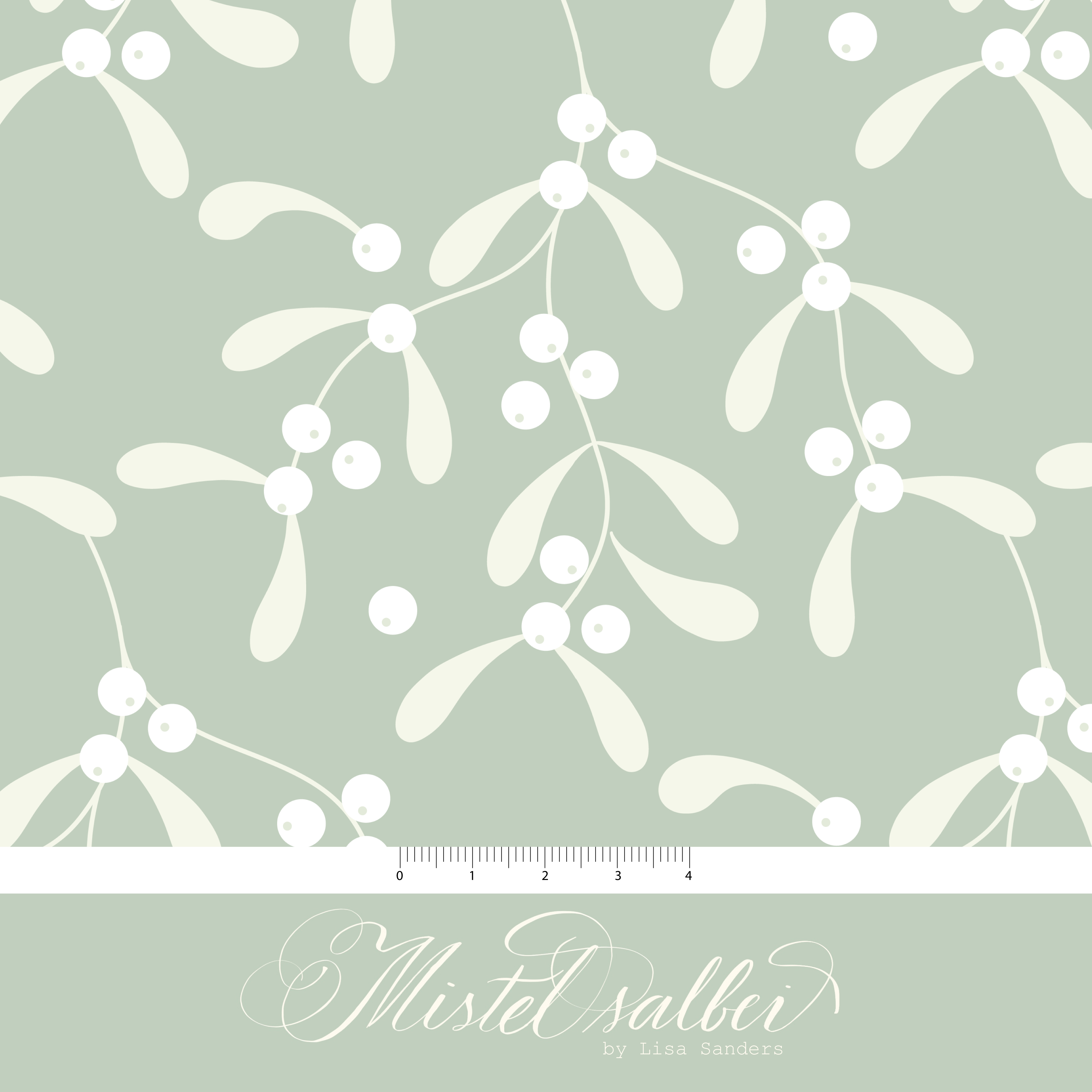 Organic fabric -  Mistletoe sage