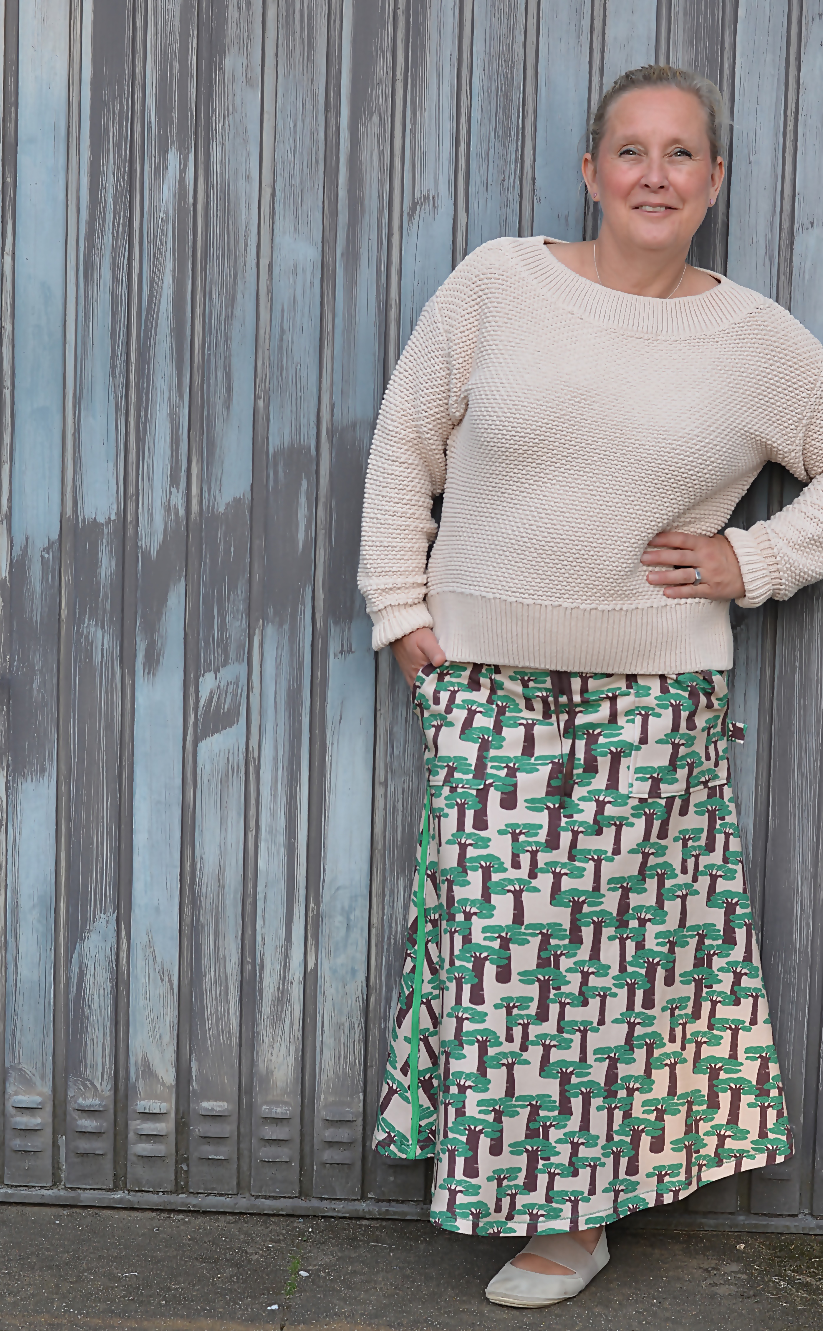 Organic fabric  - Under the Baobab blue