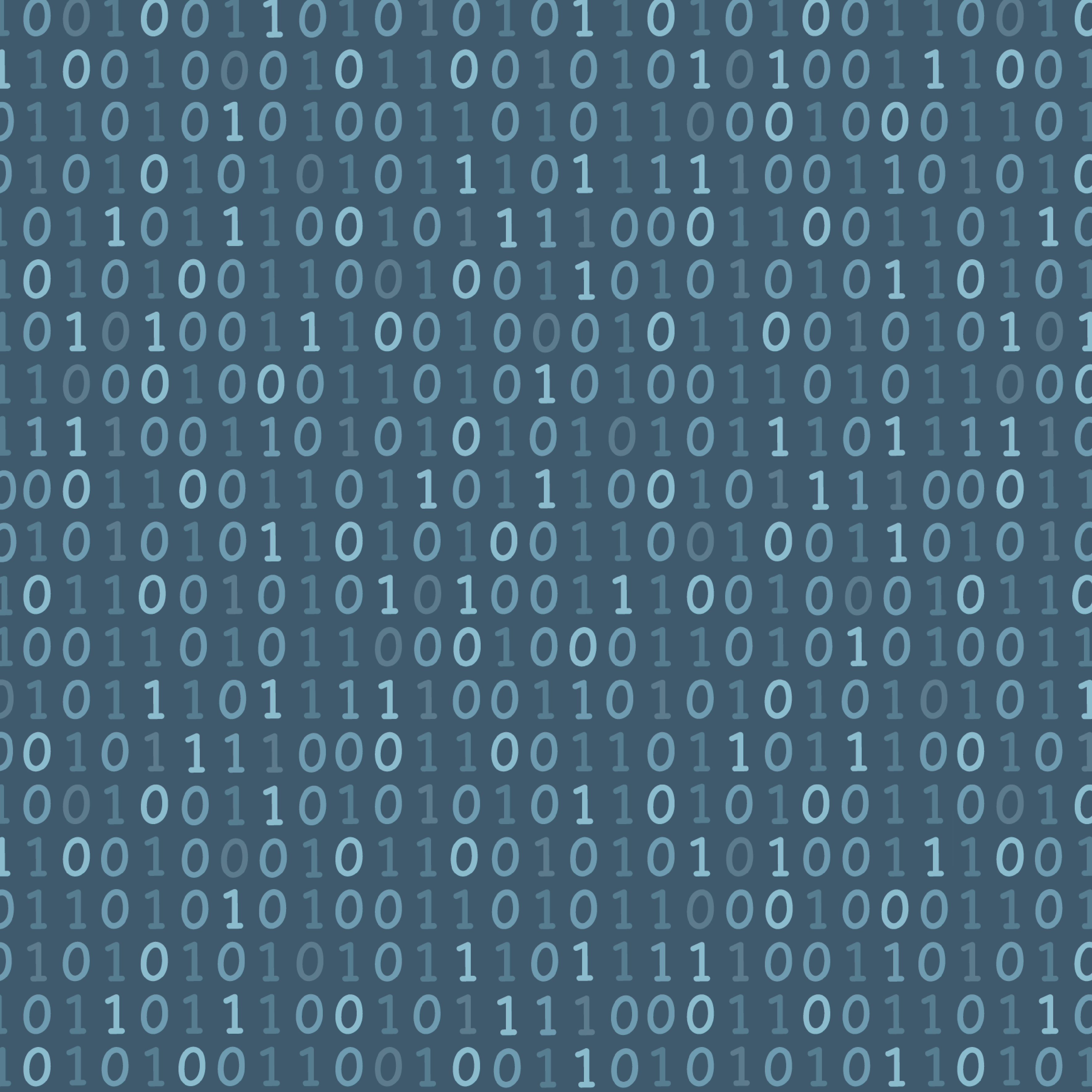 Organic fabric -  Binary code blue