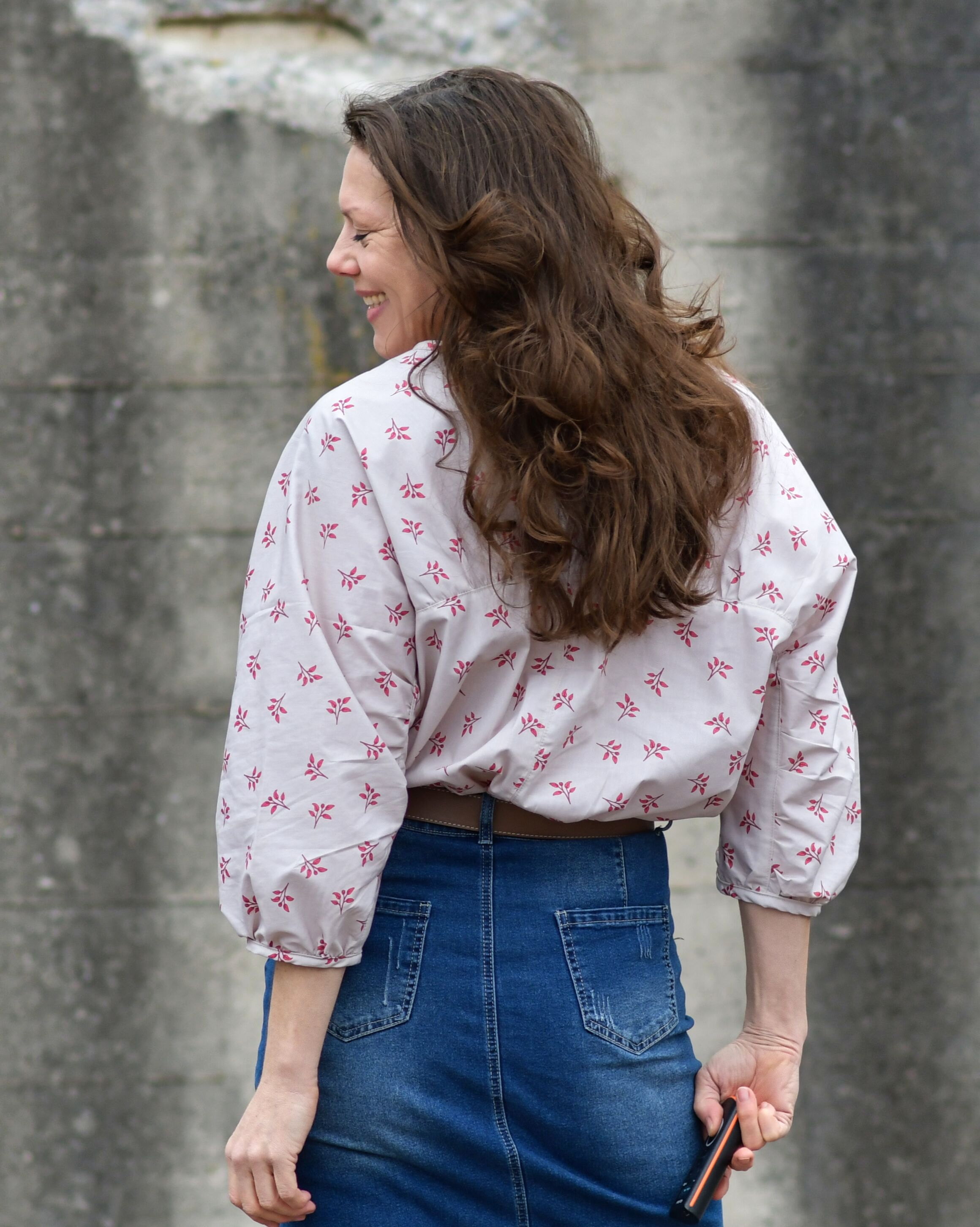 Organic Fabric  - Paisley Garden Small Flowers red
