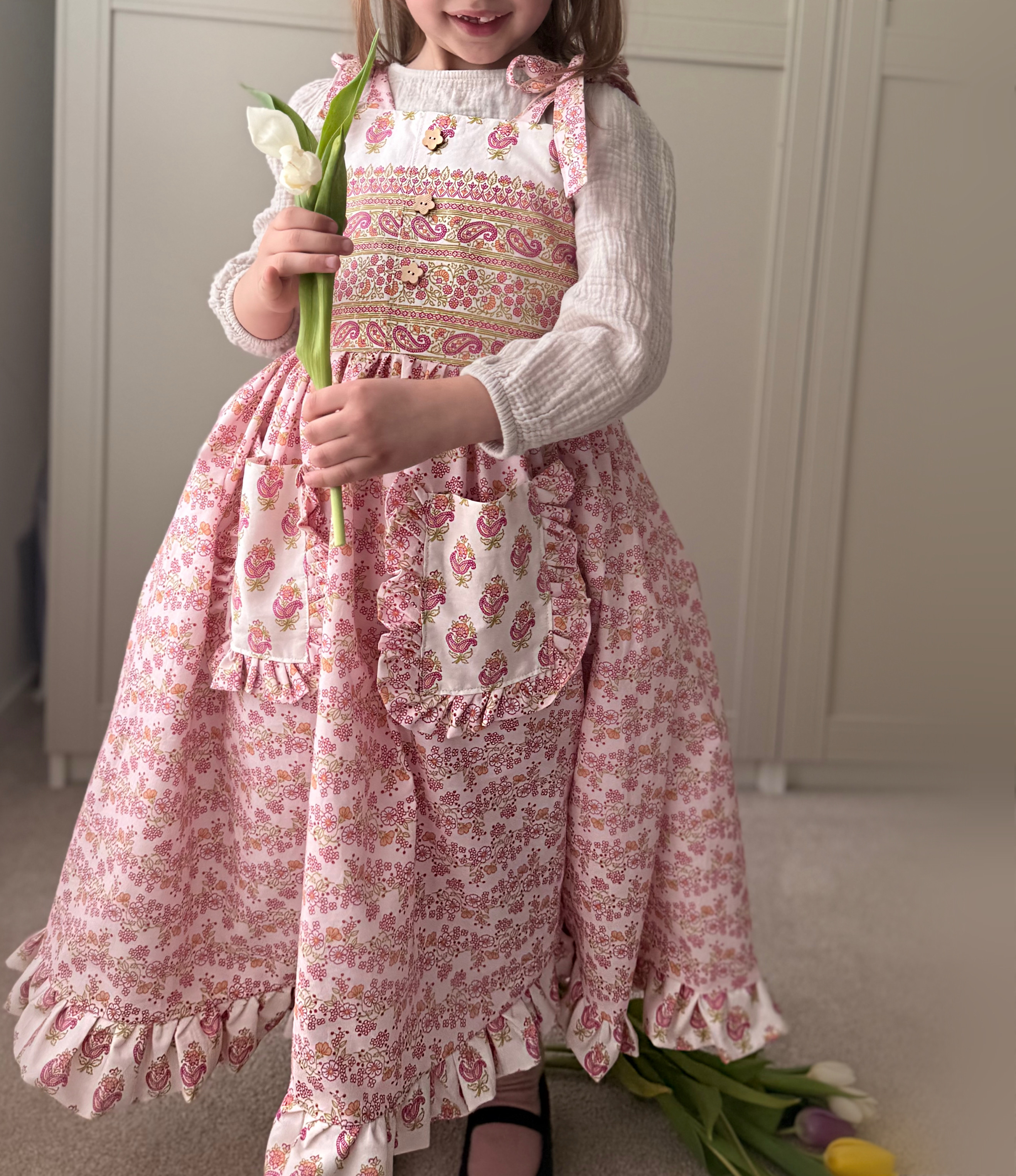 Organic fabric - Frühlingsfolklore Bordüre mini