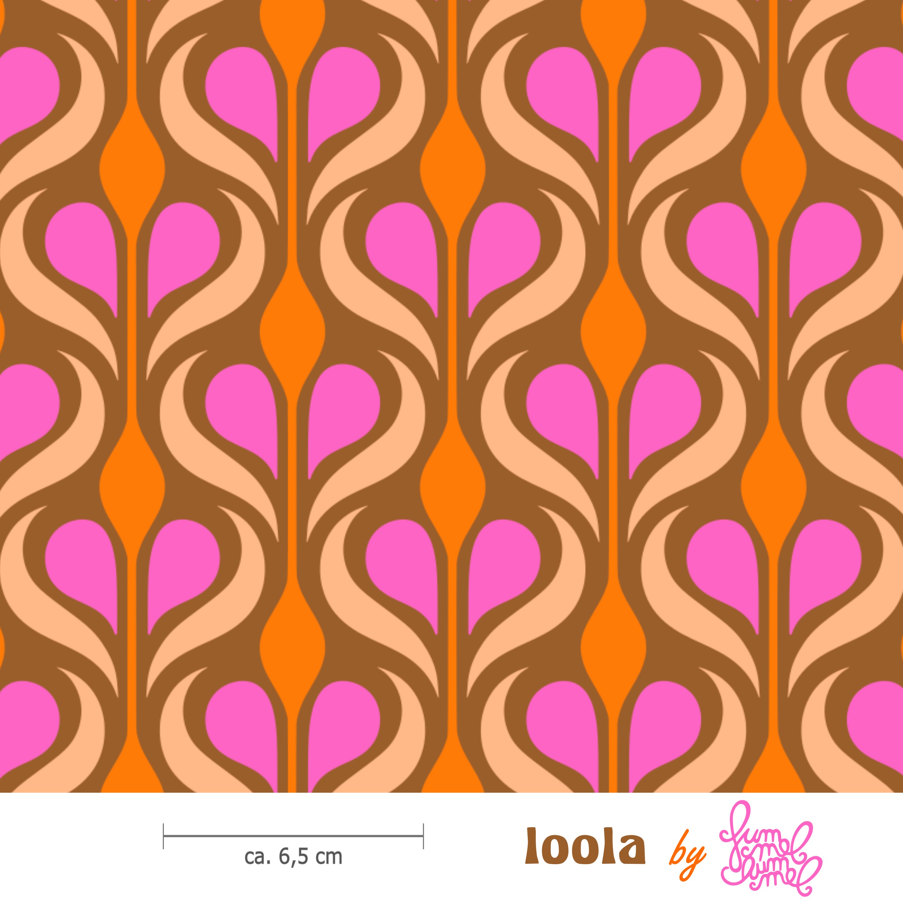 Bio Stoff - Loola Pink von Fummelhummel in pink und orange