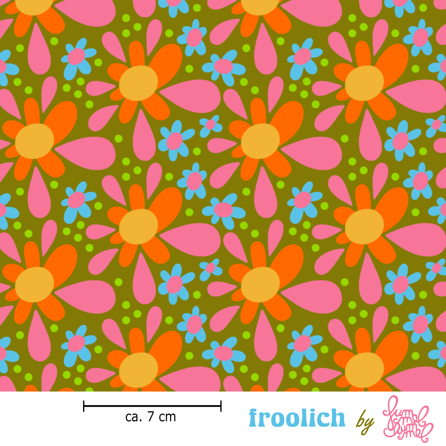 Bio Stoff - Froolich Olive von Fummelhummel in grün Bio Stoff - Froolich Olive von Fummelhummel in grün