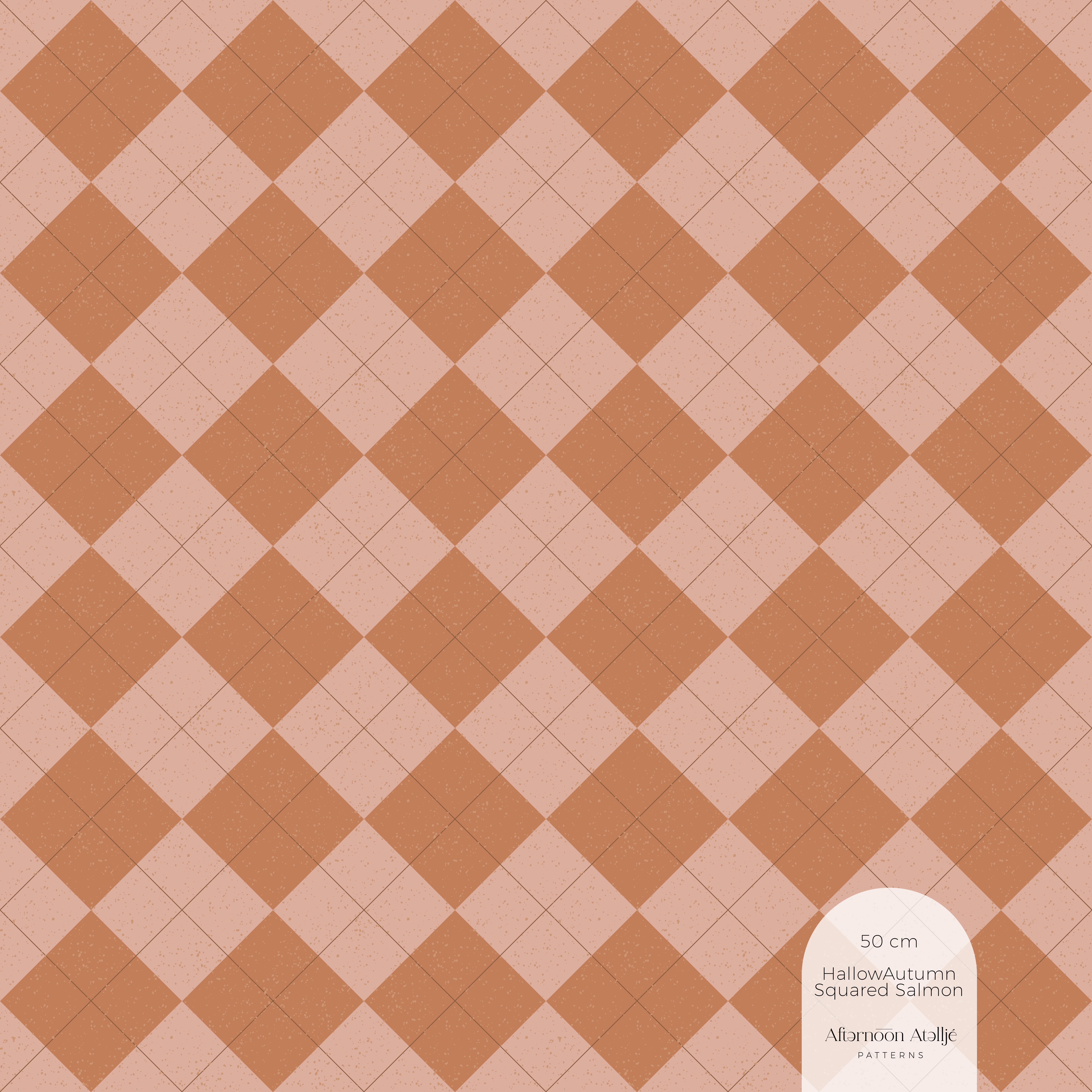 Bio Stoff - Hallow Autumn Squared Salmon von Afternoon Atellje in rosé