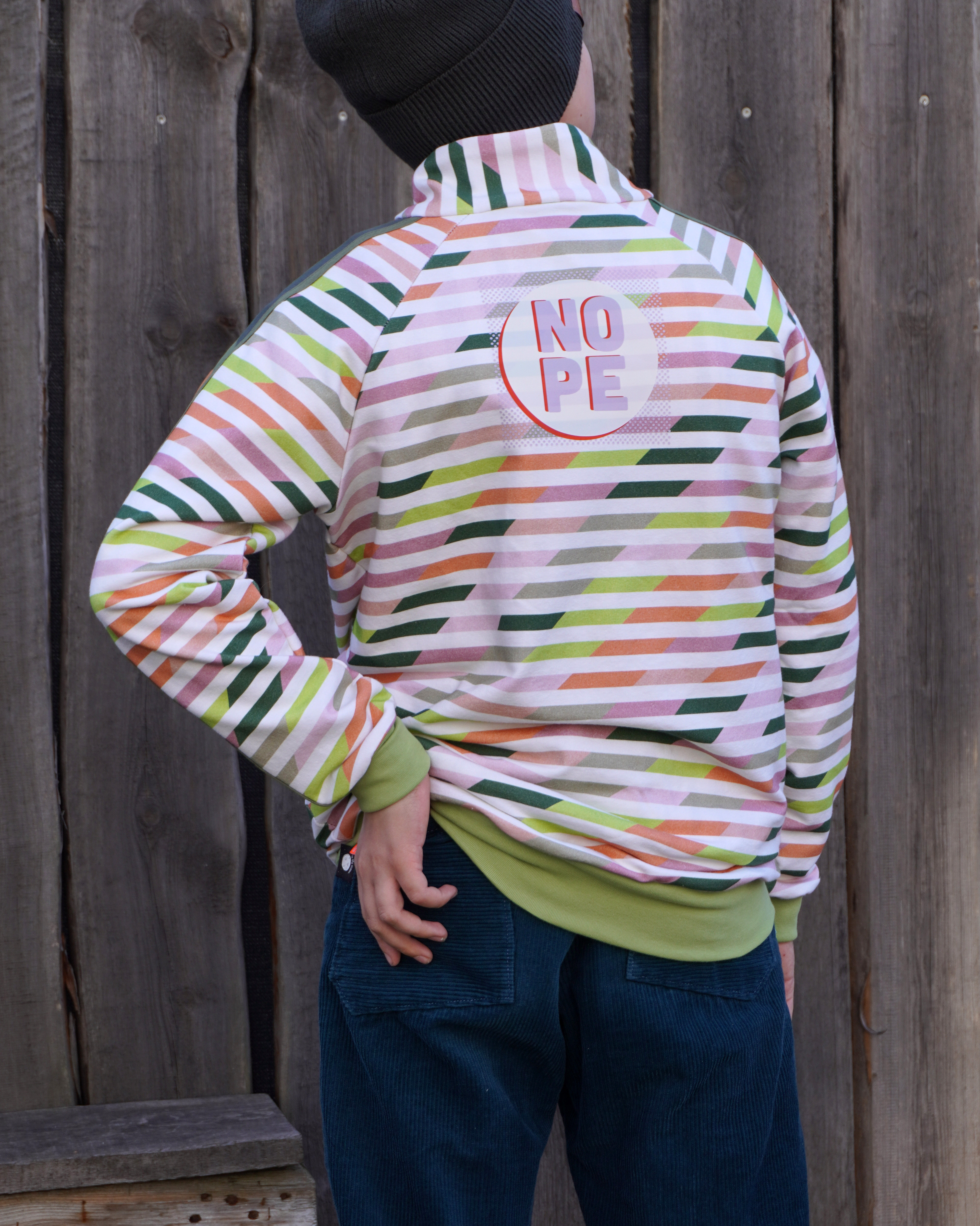 Organic fabric  - Neo Tropica streifen colorful