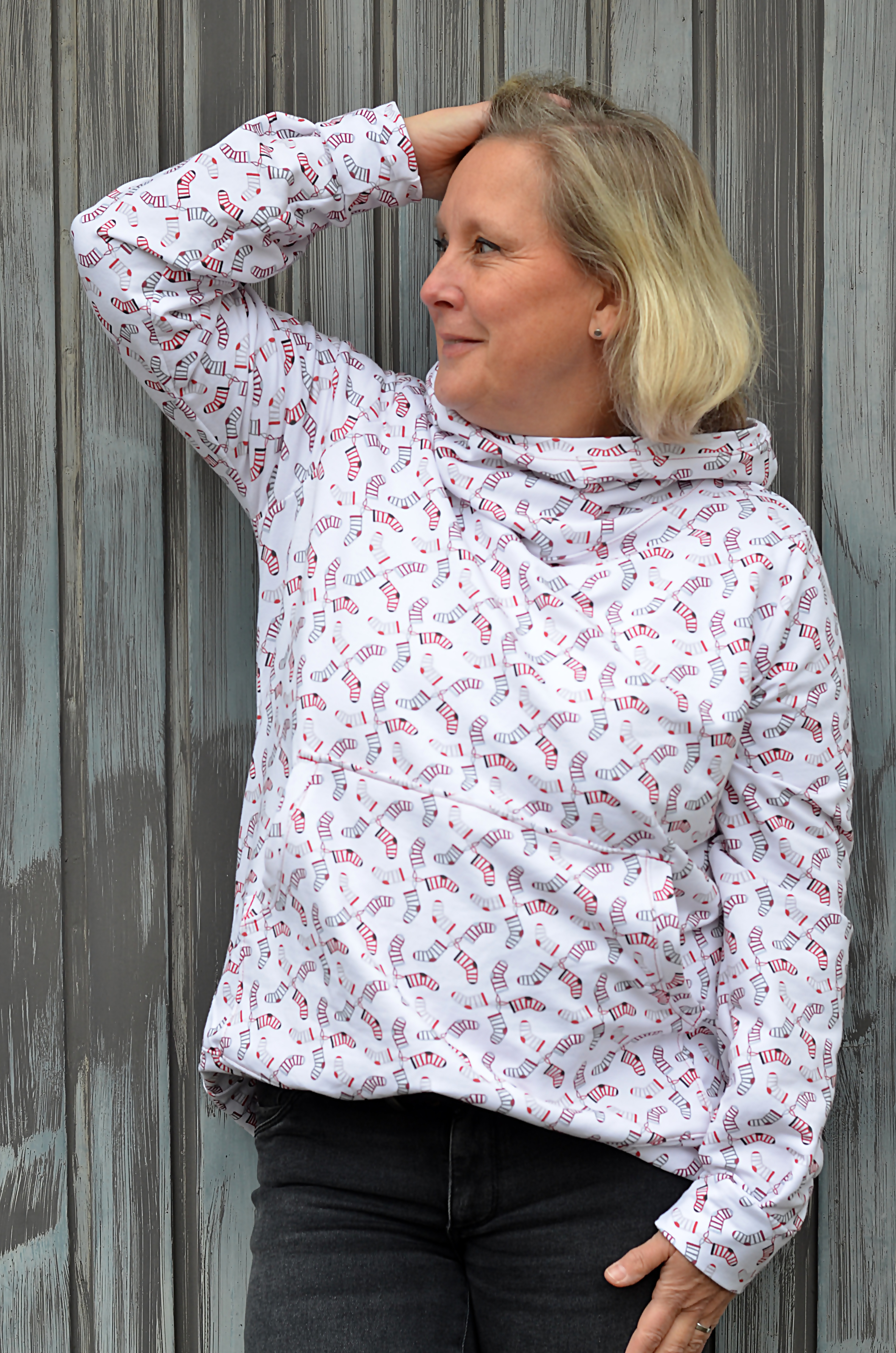 Bio Fabric - Socks White red, gray