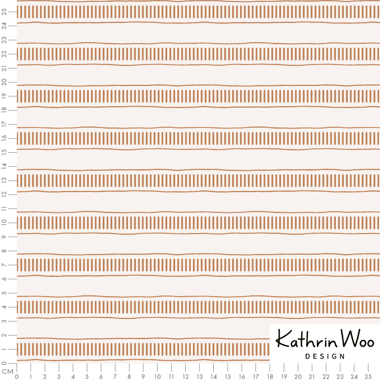 Bio Stoff  -  Streifen Braun - KathrinWoo, Streifen, beige, Halloween