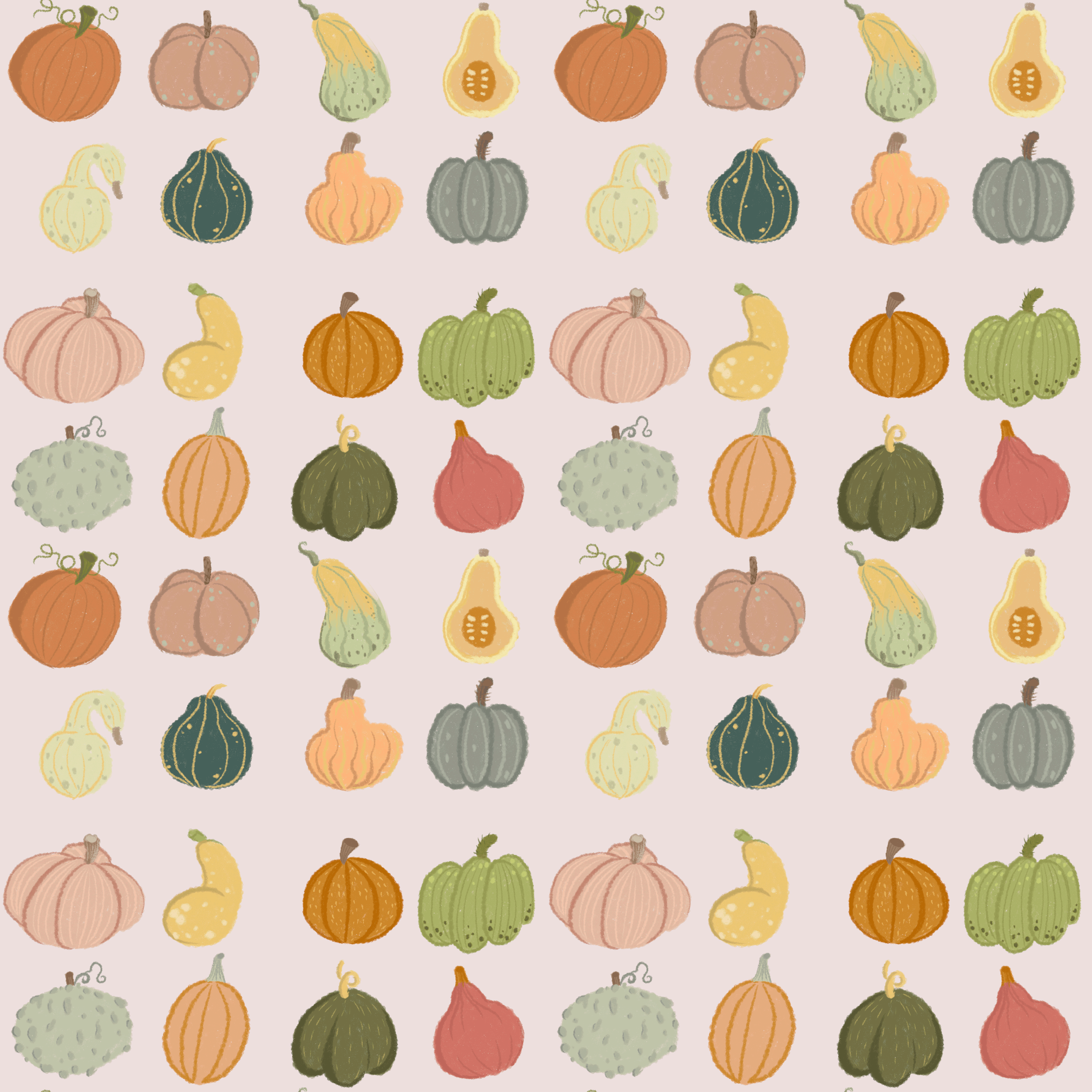 Bio Stoff - Pumpkin Spice Hellrosa Klein von Benito Und Maus Illustrations in rosa